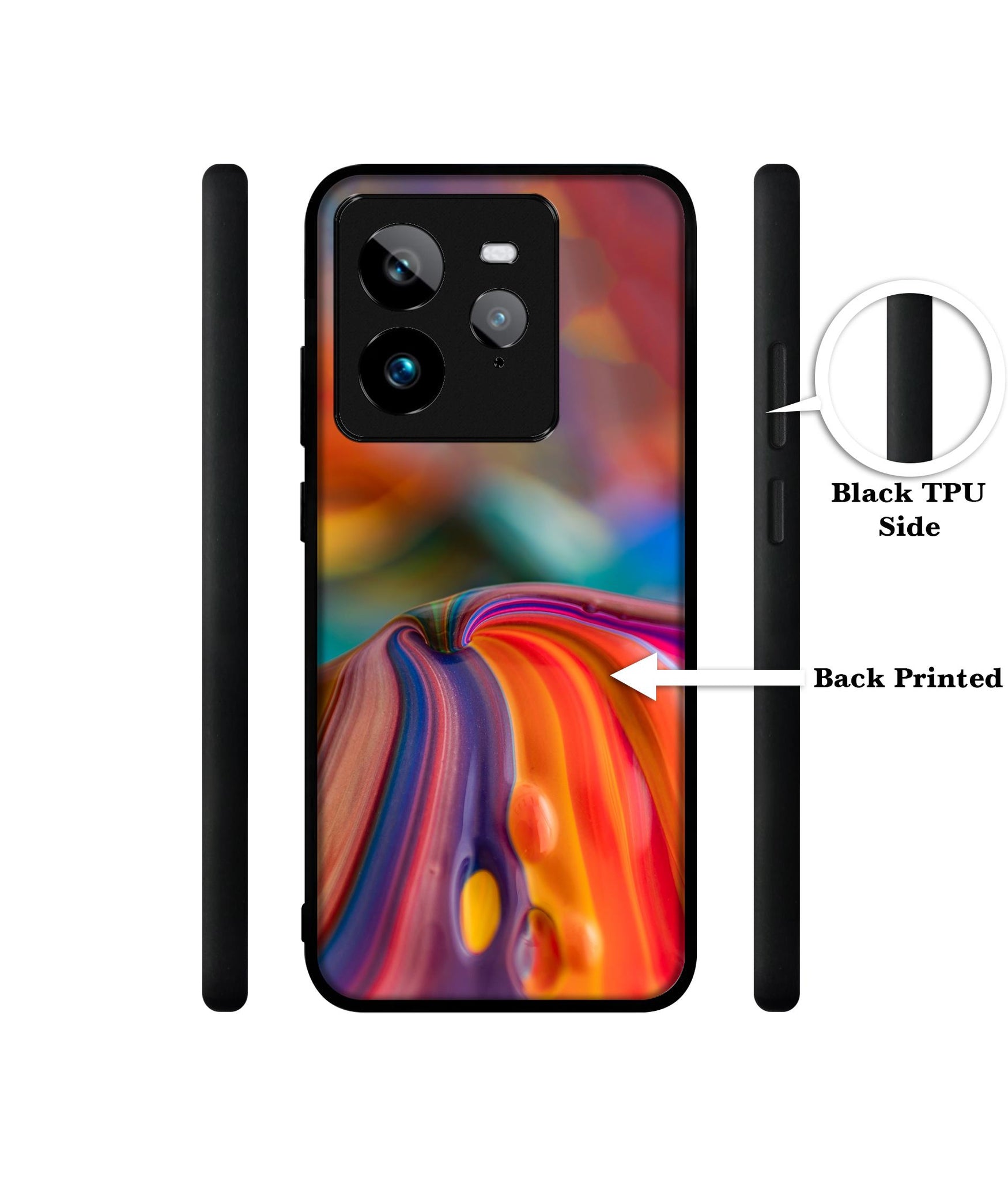 Rainbow Colors Designer 2D Printed Back Case Cover for Realme GT 7 Pro 5G