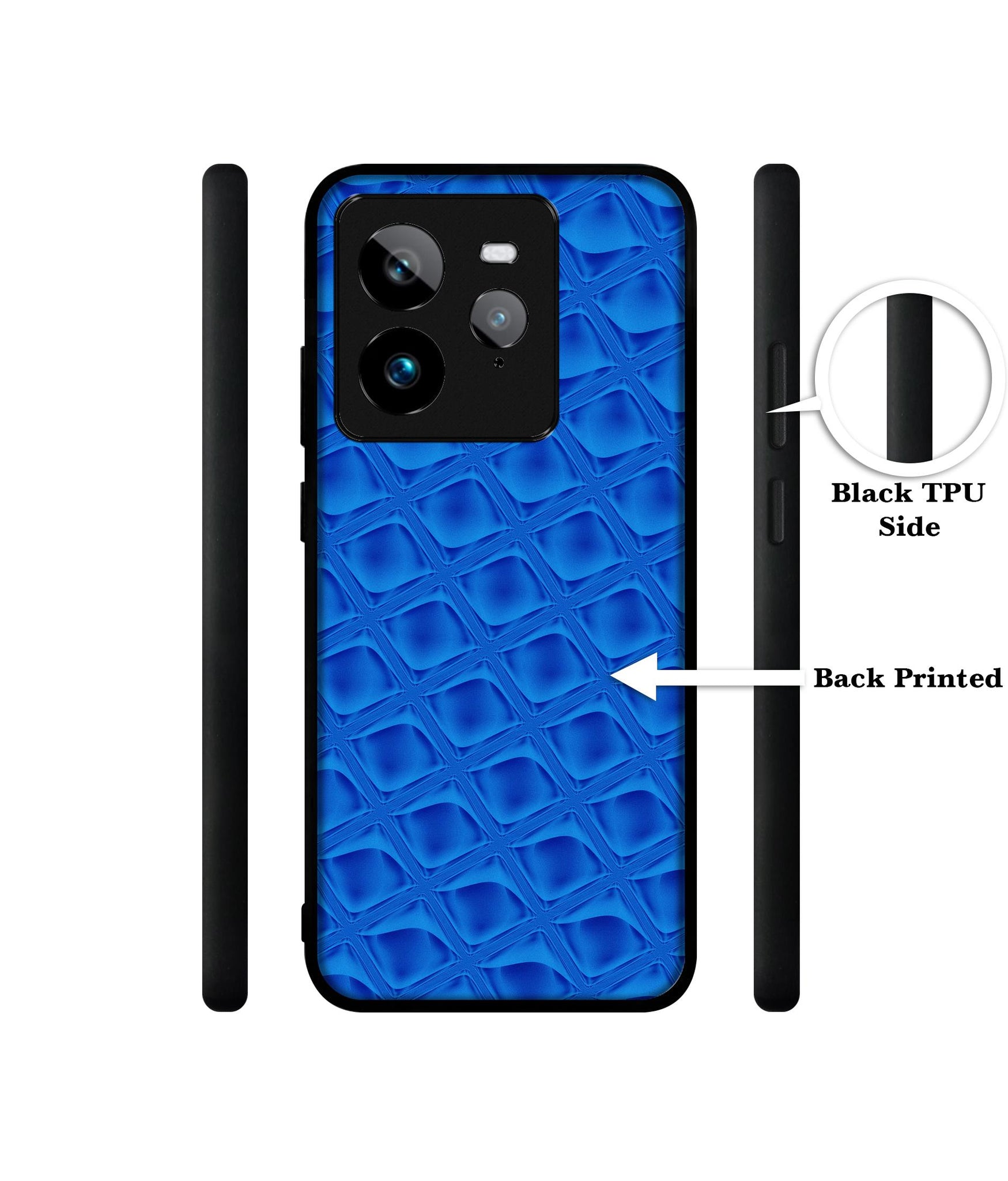Blue Diamond Design Designer 2D Printed Back Case Cover for Realme GT 7 Pro 5G
