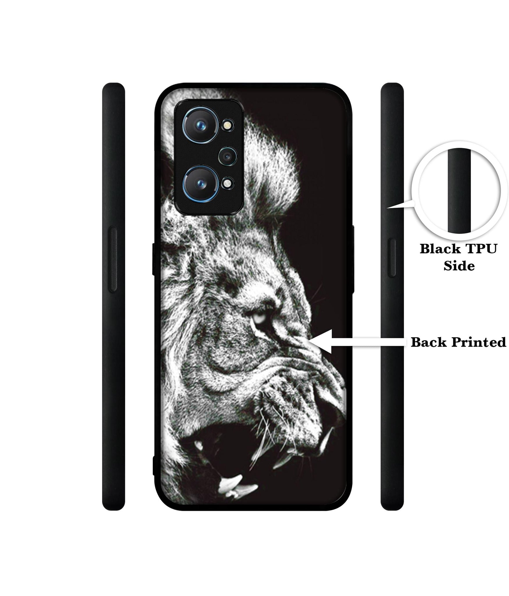 Angry Lion Design Designer 2D Printed Back Case Cover for Realme GT Neo 2 5G / GT 2 5G