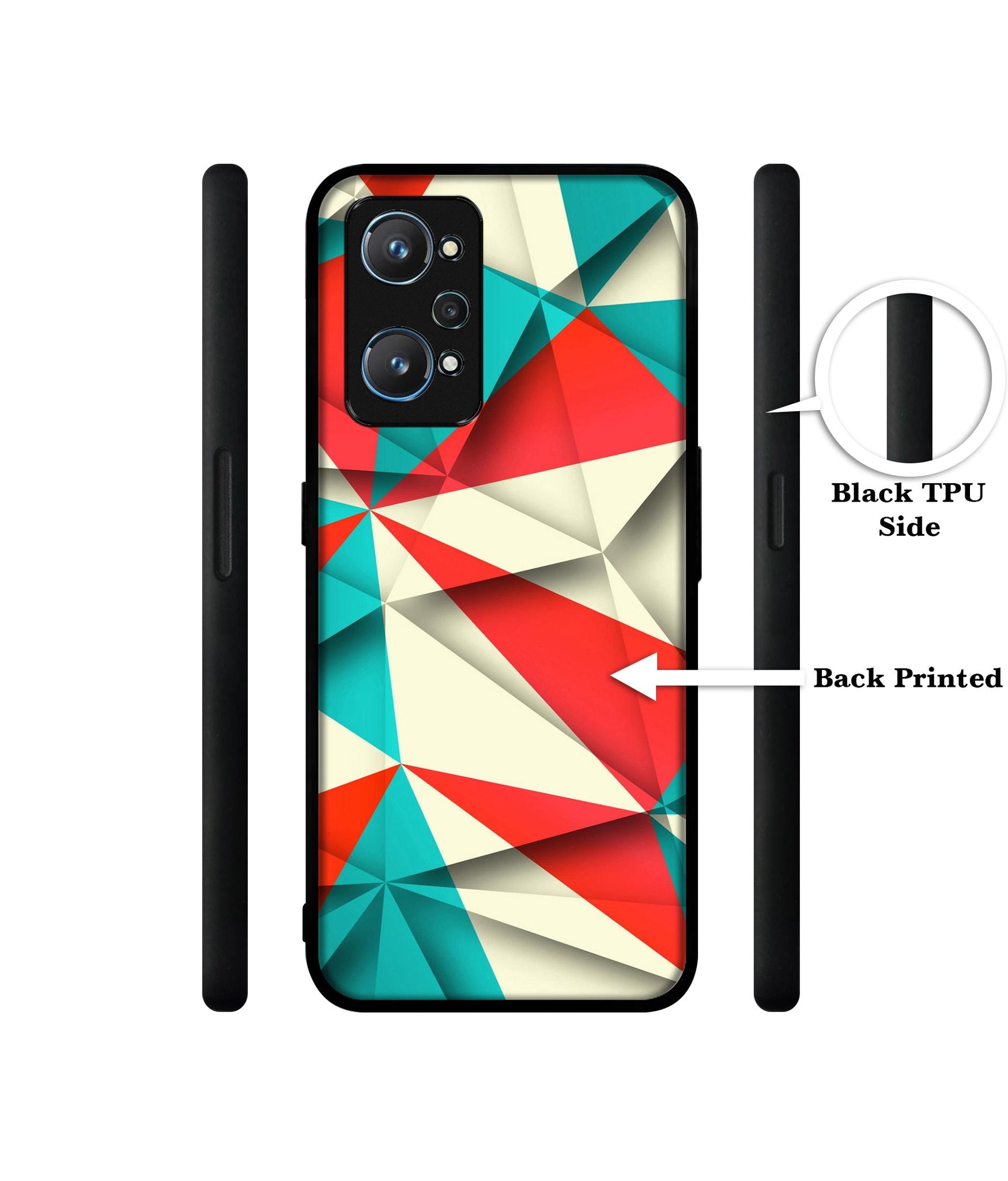 Red Blue White Pattern Design Designer 2D Printed Back Case Cover for Realme GT Neo 2 5G / GT 2 5G