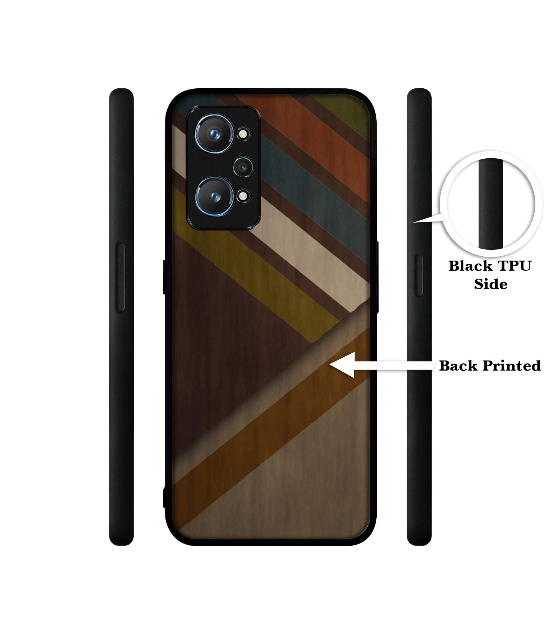 Colorful Wooden Pattern Design Designer 2D Printed Back Case Cover for Realme GT Neo 2 5G / GT 2 5G