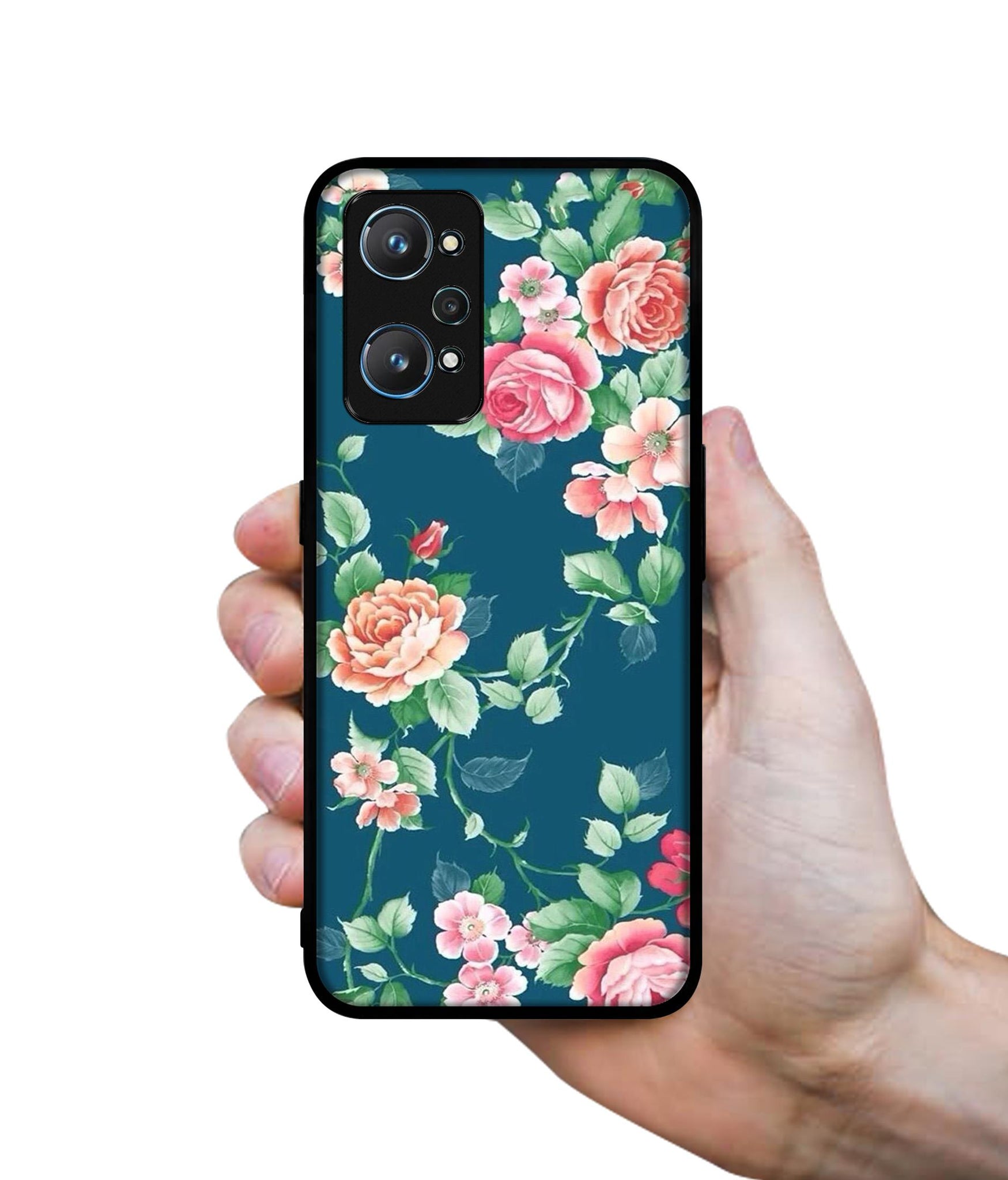 Vintage Floral Design Designer 2D Printed Back Case Cover for Realme GT Neo 2 5G / GT 2 5G