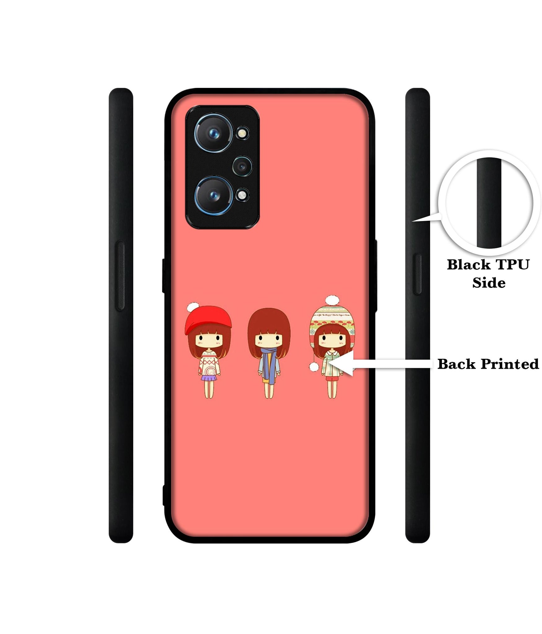 Cute Girls Design Designer 2D Printed Back Case Cover for Realme GT Neo 2 5G / GT 2 5G
