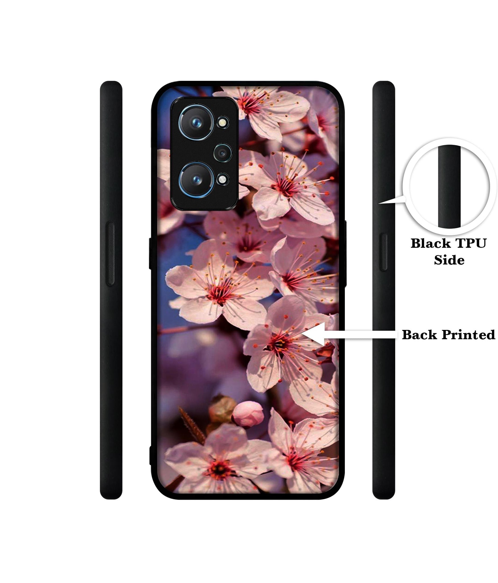 Pink Flowers Pattern Design Designer 2D Printed Back Case Cover for Realme GT Neo 2 5G / GT 2 5G