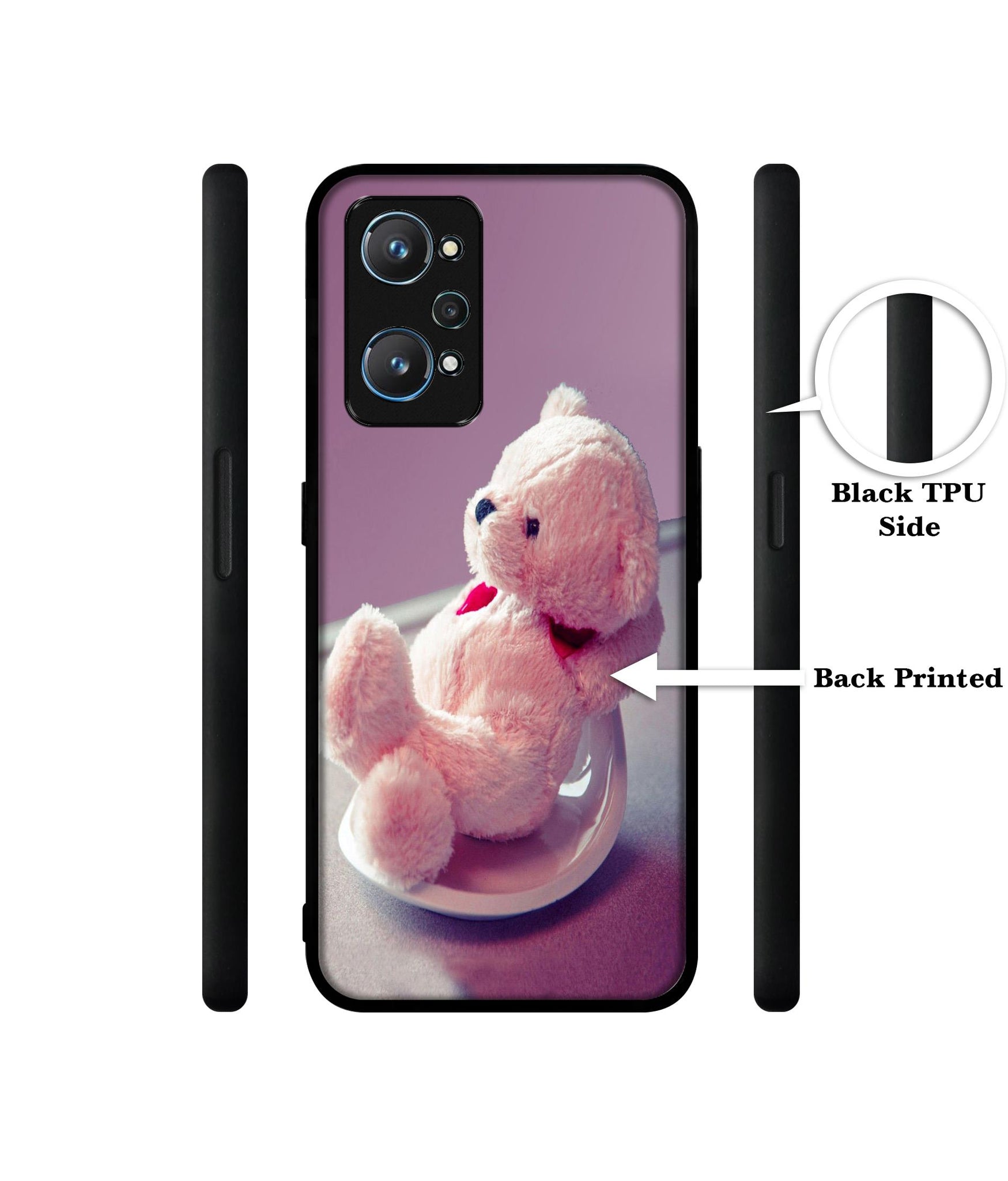 Cute Teddy Bear Design Designer 2D Printed Back Case Cover for Realme GT Neo 2 5G / GT 2 5G