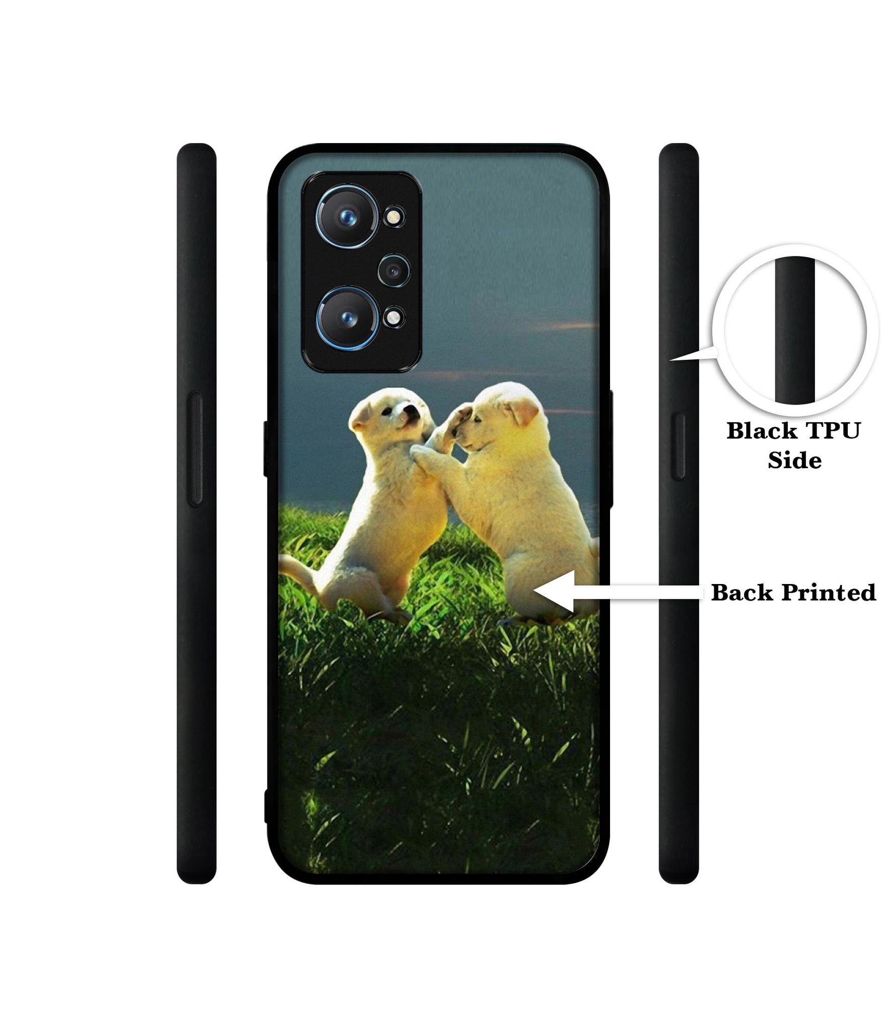 Puppy Couple Sunset Design Designer 2D Printed Back Case Cover for Realme GT Neo 2 5G / GT 2 5G