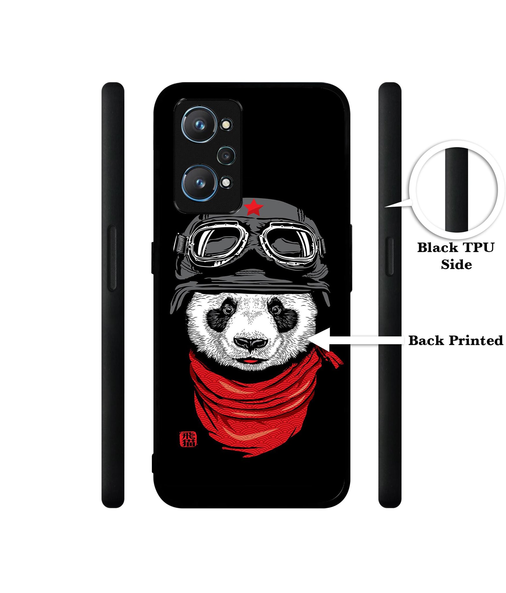 Biker Panda Design Designer 2D Printed Back Case Cover for Realme GT Neo 2 5G / GT 2 5G