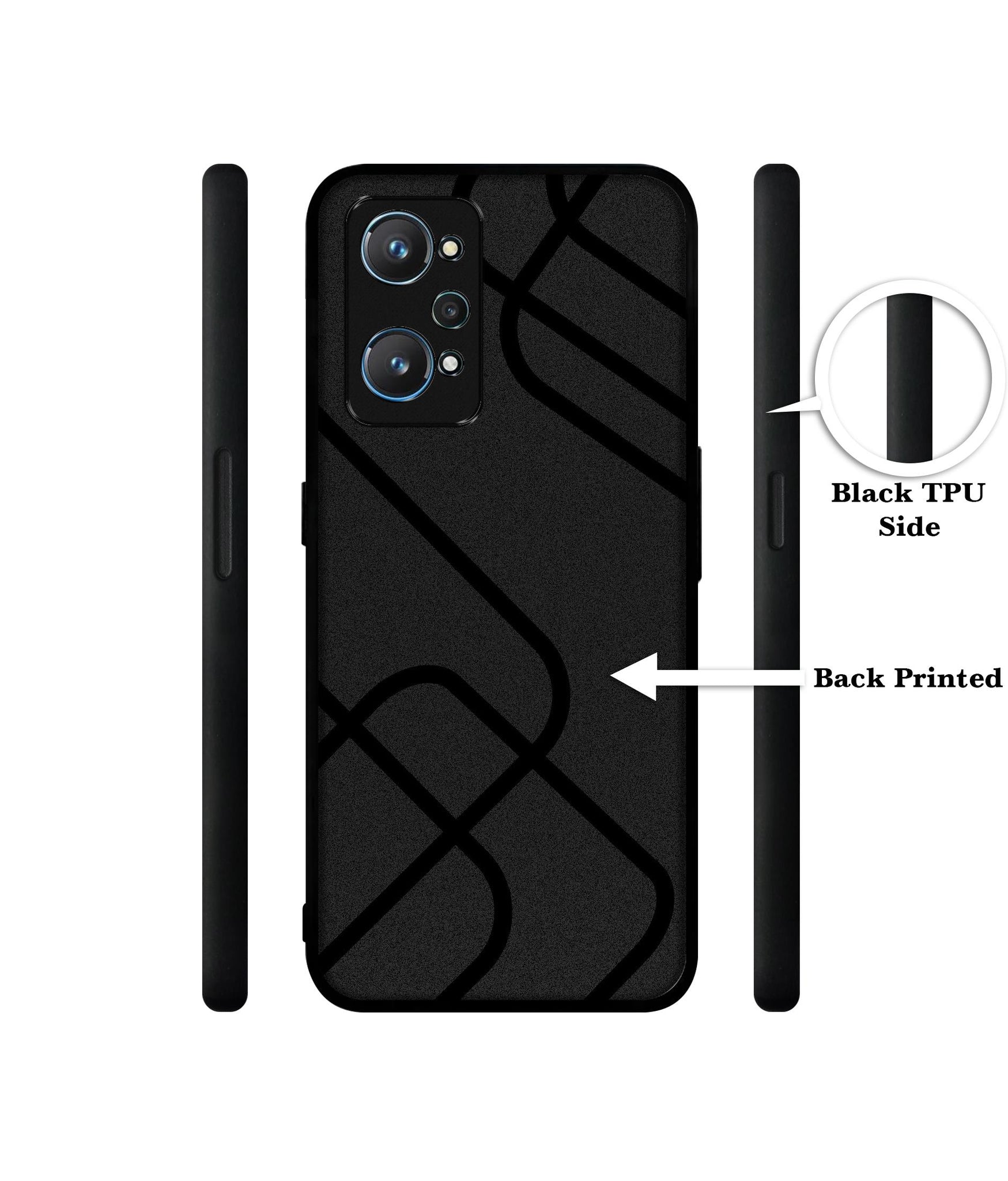 Zig-Zag Black Line Design Designer 2D Printed Back Case Cover for Realme GT Neo 2 5G / GT 2 5G