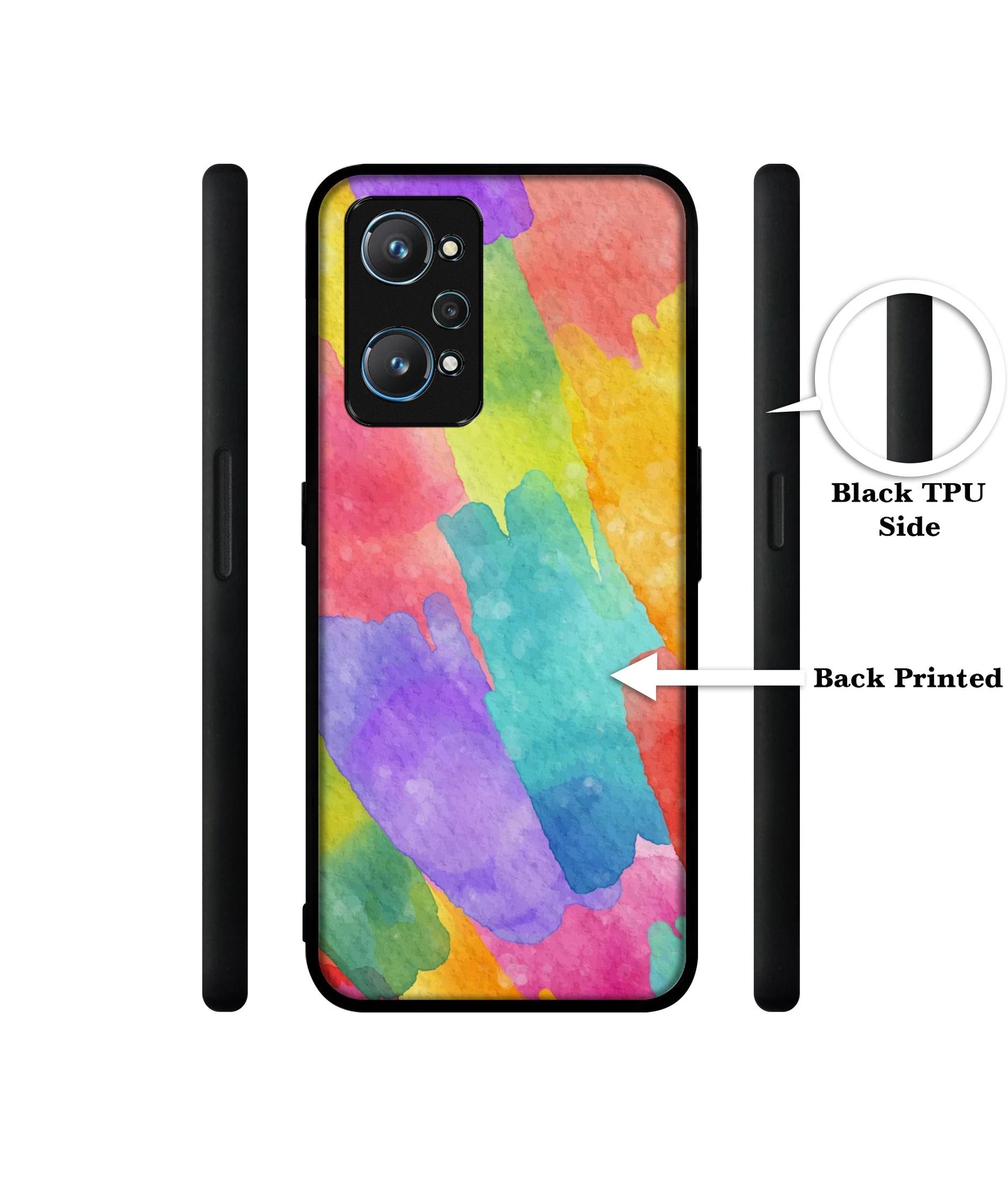 Water Paint Colorful Abstract Design Designer 2D Printed Back Case Cover for Realme GT Neo 2 5G / GT 2 5G