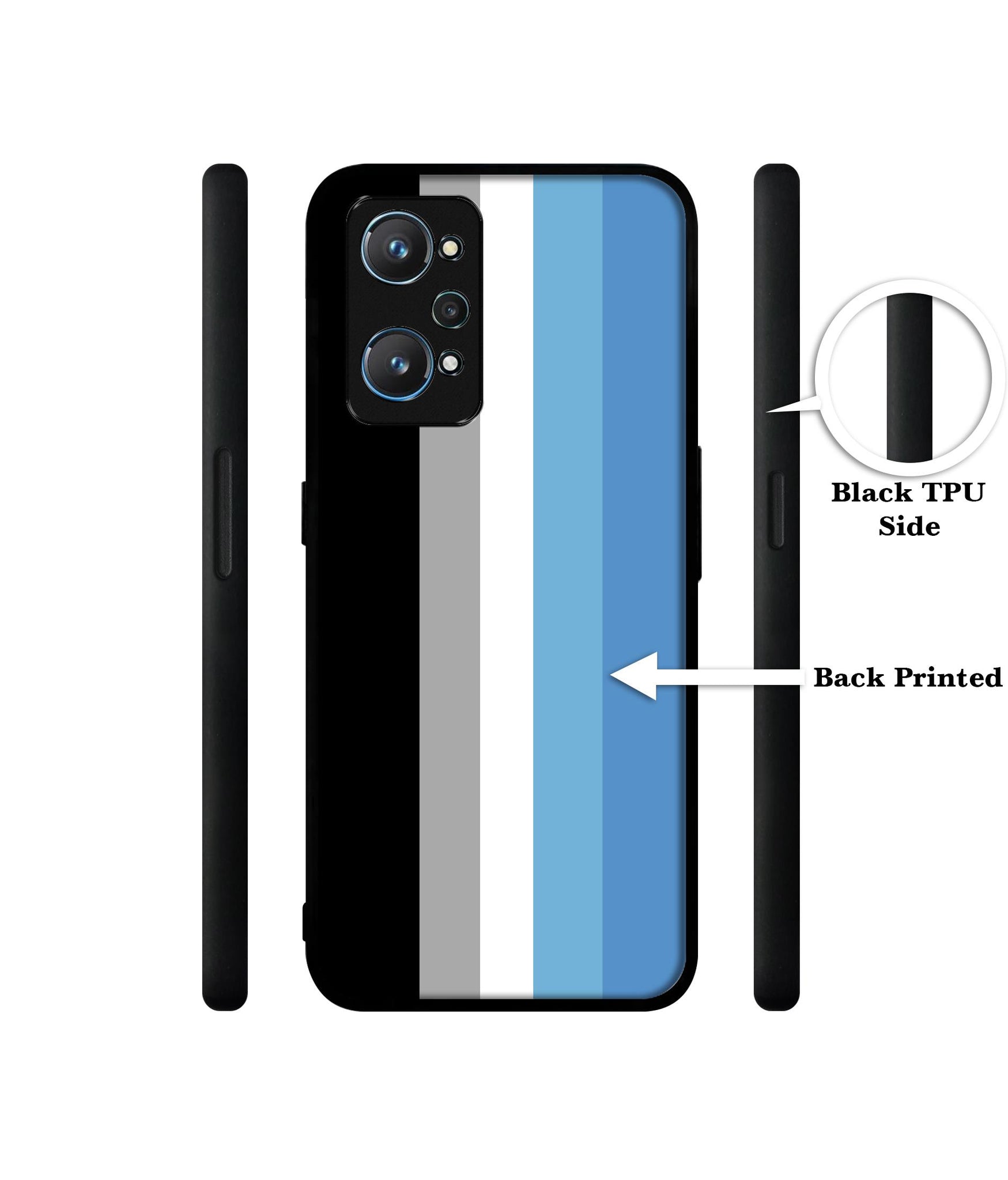 White and Blue Lines Design Designer 2D Printed Back Case Cover for Realme GT Neo 2 5G / GT 2 5G