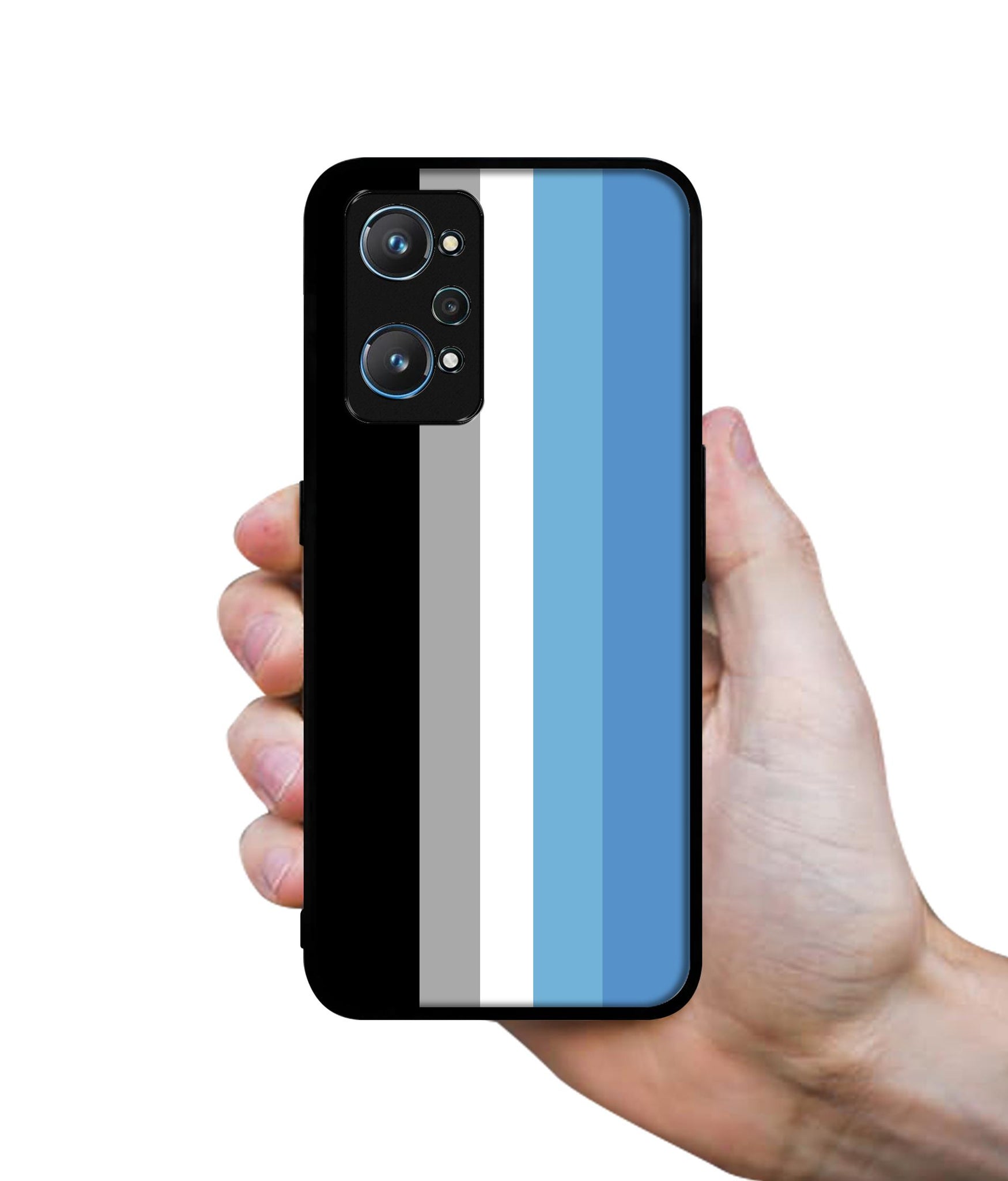 White and Blue Lines Design Designer 2D Printed Back Case Cover for Realme GT Neo 2 5G / GT 2 5G