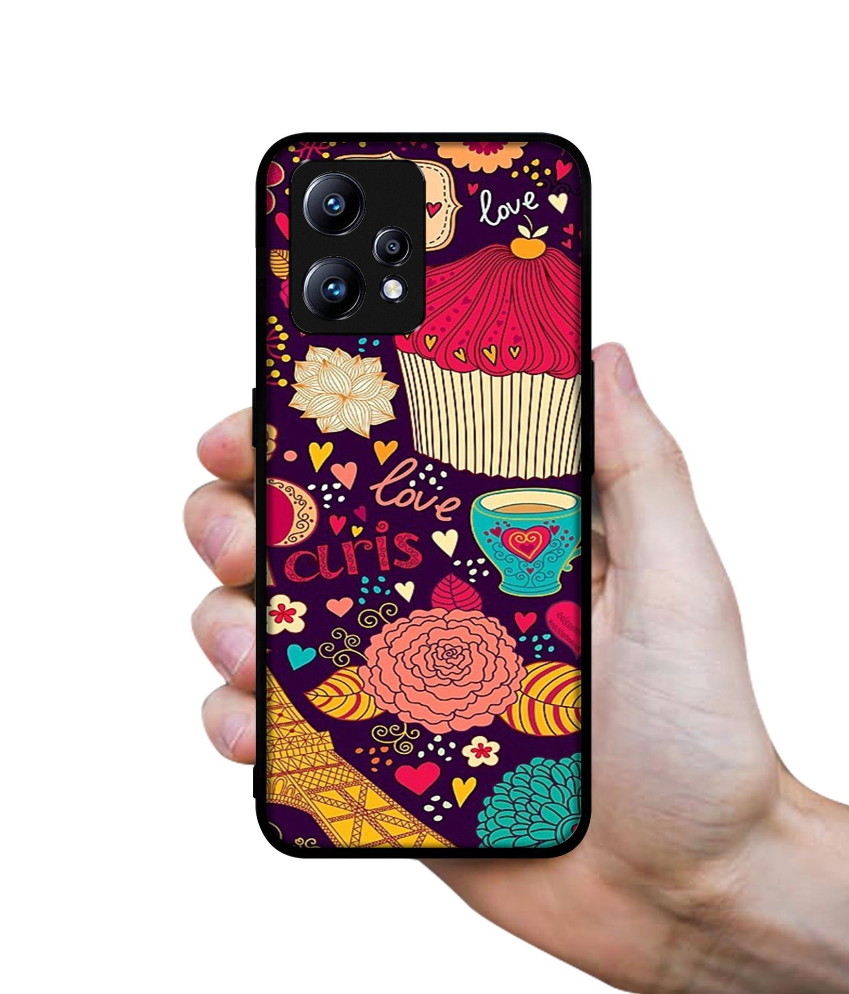 Paris Flower Love Design Designer 2D Printed Back Case Cover for Realme Narzo 50 Pro 5G