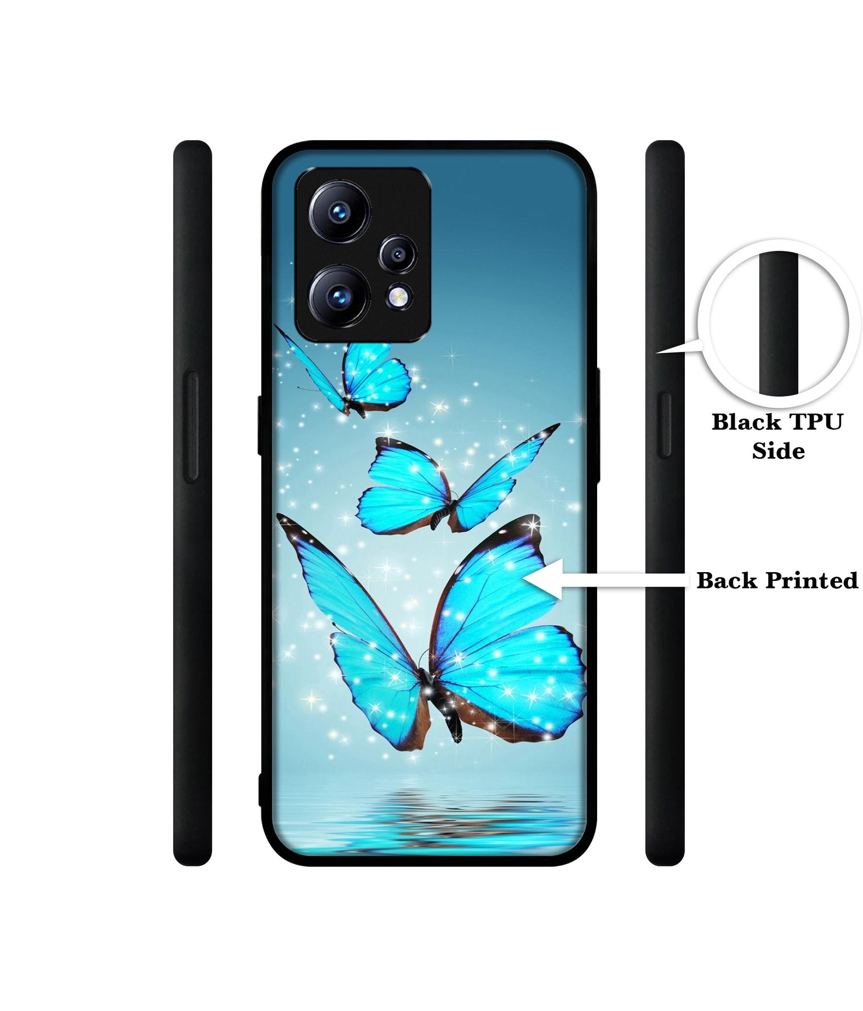 Flying Butterflies Design Designer 2D Printed Back Case Cover for Realme Narzo 50 Pro 5G