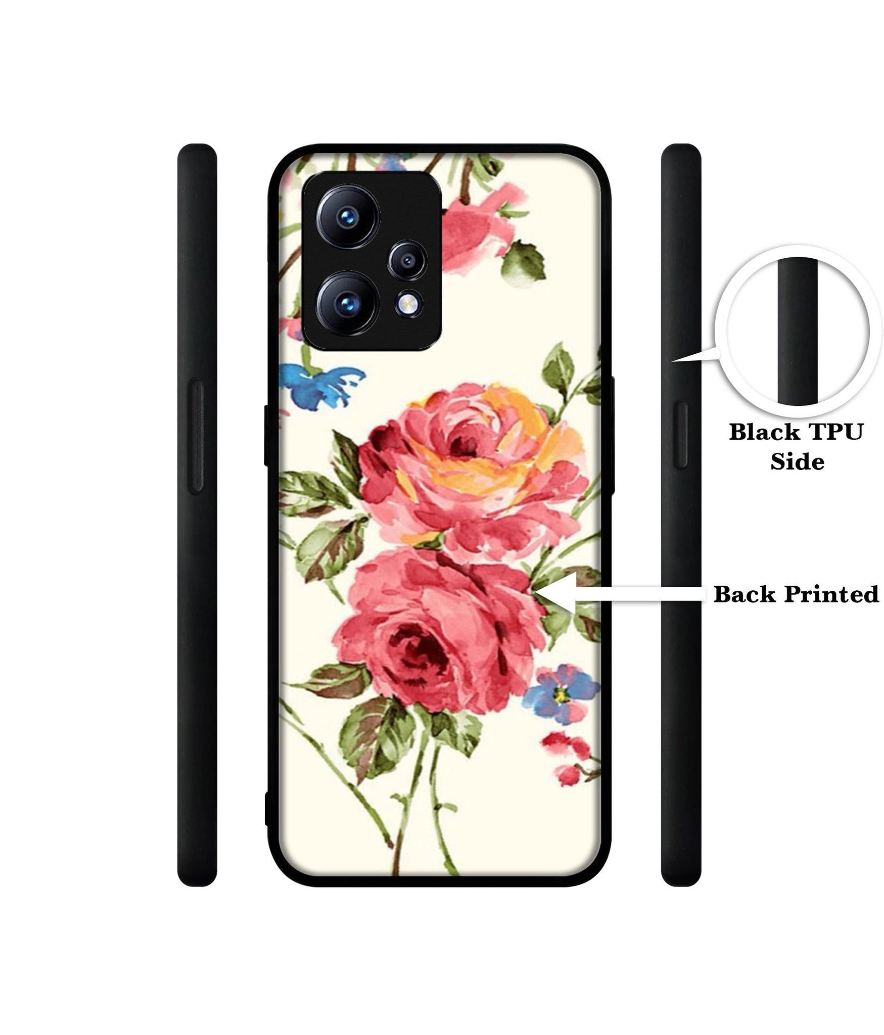 Vintage Painting Flower Design Designer 2D Printed Back Case Cover for Realme Narzo 50 Pro 5G