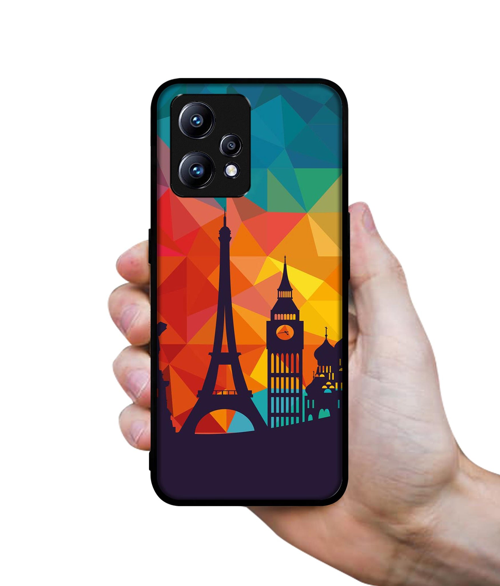 Colored Paris Design Designer 2D Printed Back Case Cover for Realme Narzo 50 Pro 5G
