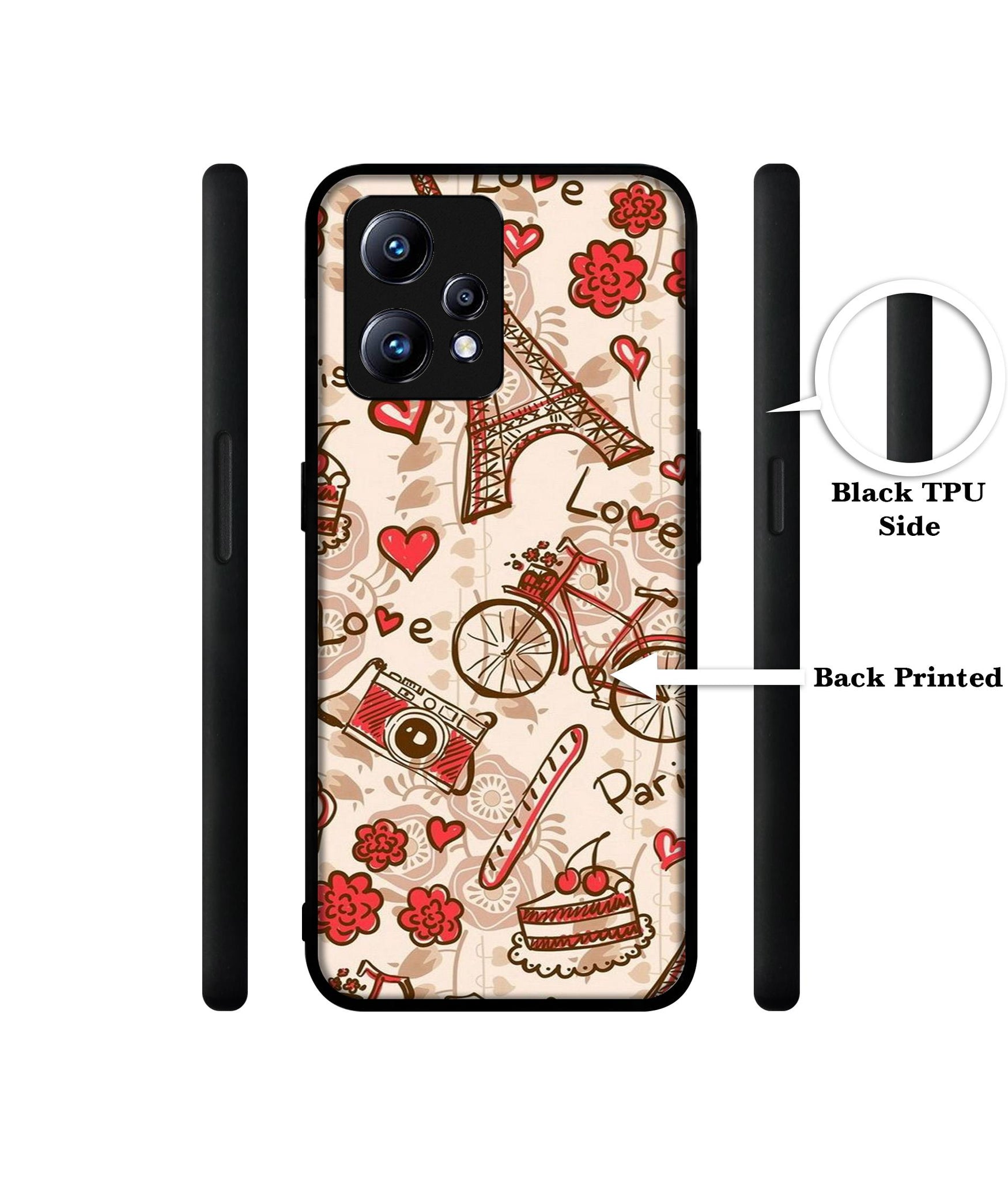 Vintage Paris Design Designer 2D Printed Back Case Cover for Realme Narzo 50 Pro 5G