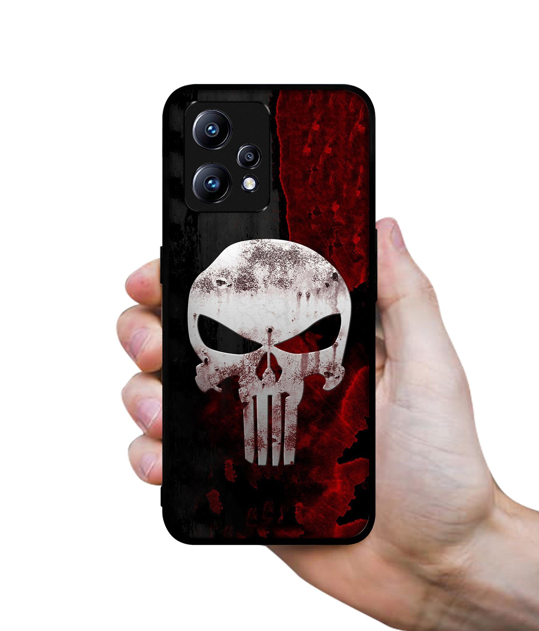 Punisher Skull Design Designer 2D Printed Back Case Cover for Realme Narzo 50 Pro 5G