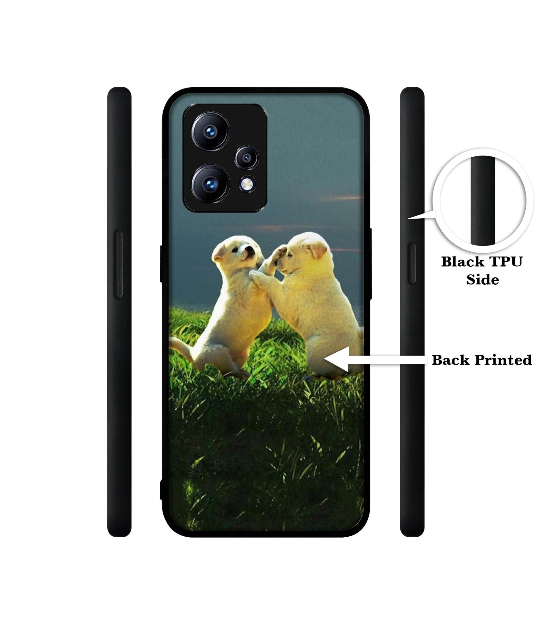 Puppy Couple Sunset Design Designer 2D Printed Back Case Cover for Realme Narzo 50 Pro 5G