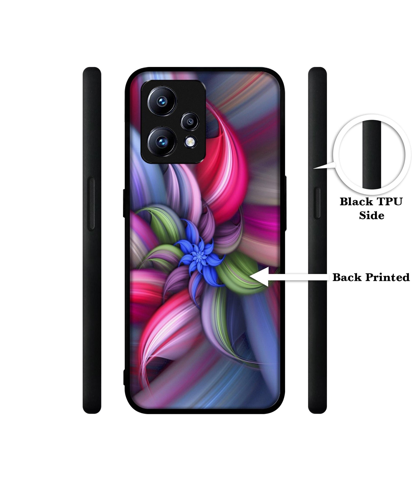 Colorful Flower Design Designer 2D Printed Back Case Cover for Realme Narzo 50 Pro 5G
