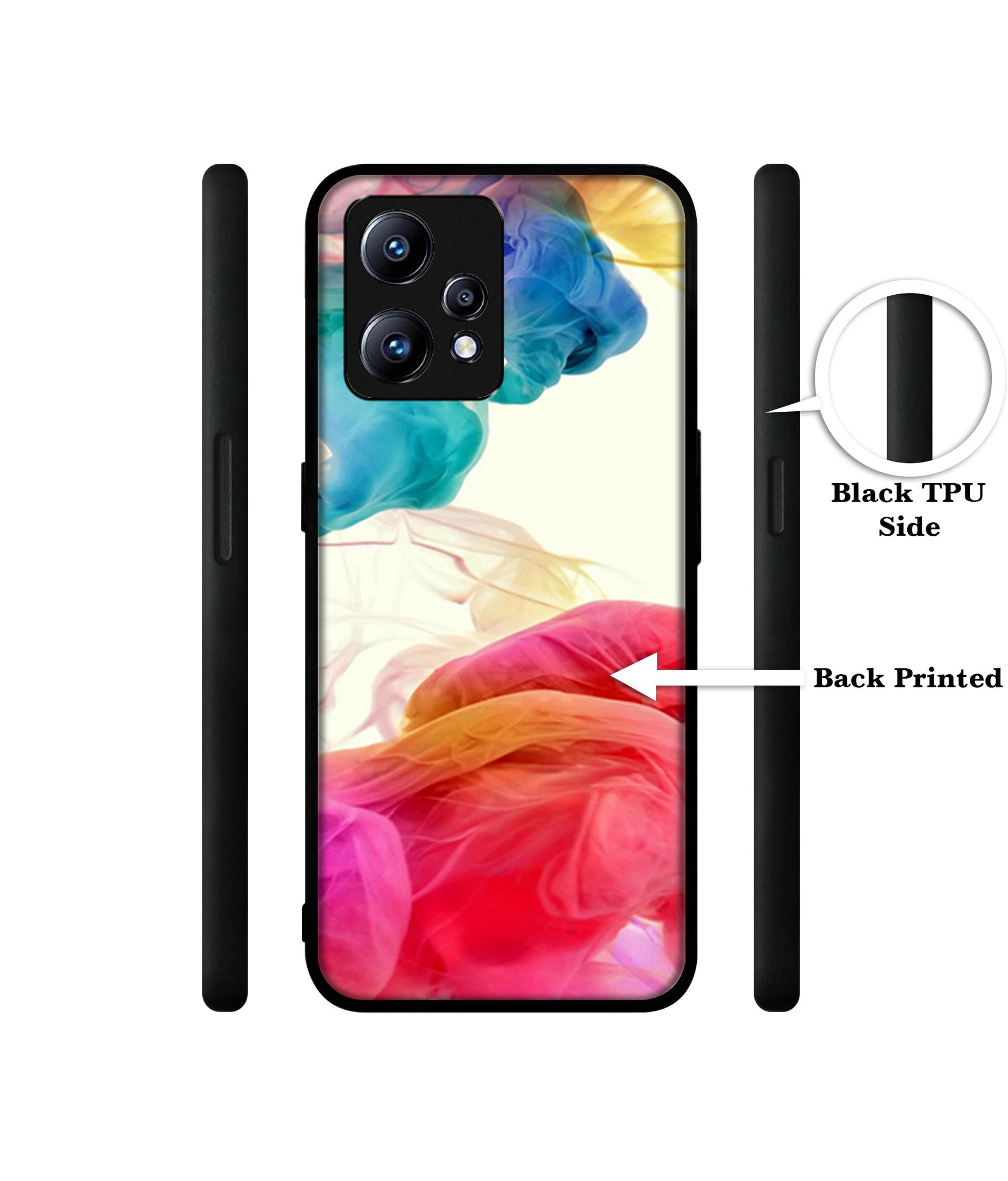 Colored Smoke Design Designer 2D Printed Back Case Cover for Realme Narzo 50 Pro 5G