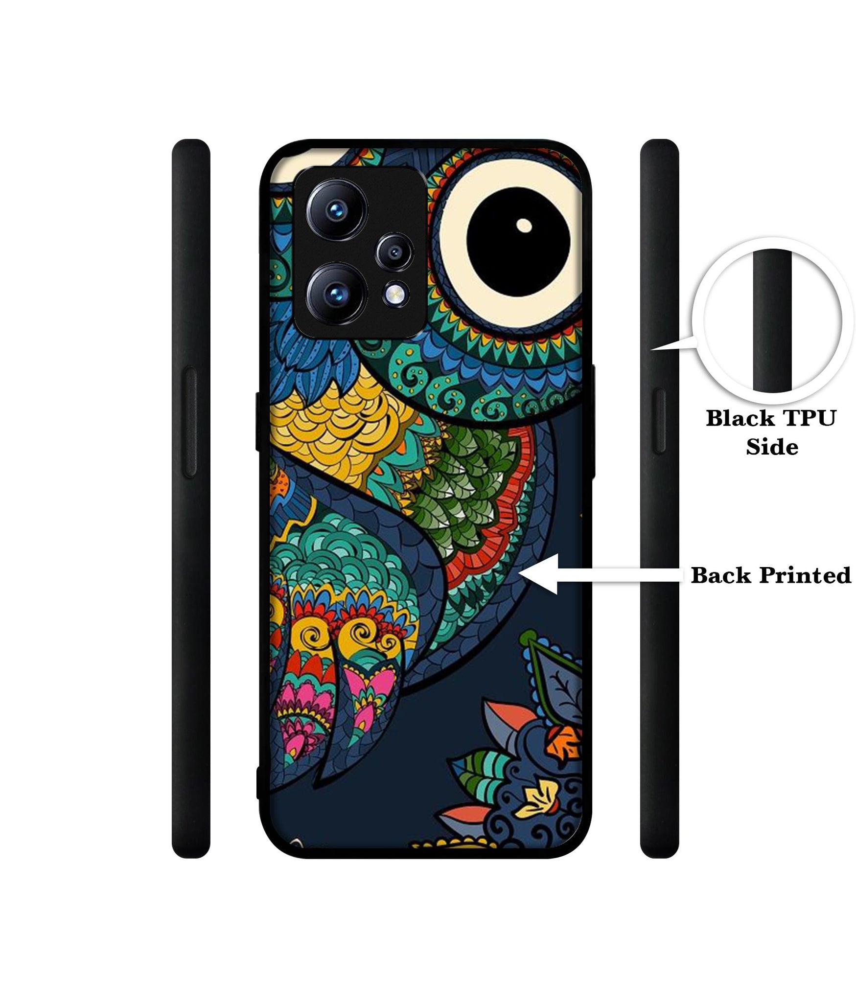 Owl Illustration Design Designer 2D Printed Back Case Cover for Realme Narzo 50 Pro 5G