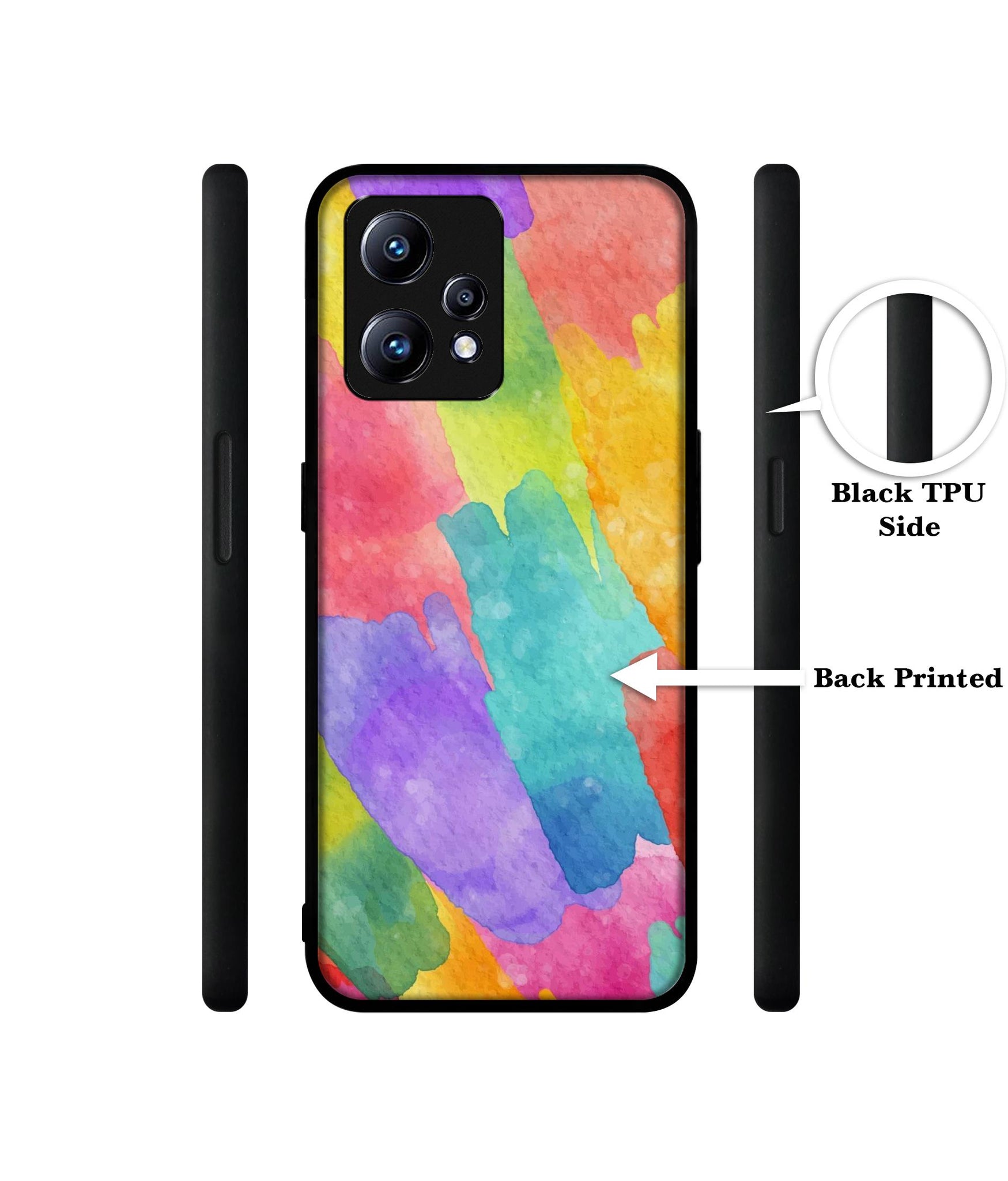 Water Paint Colorful Abstract Design Designer 2D Printed Back Case Cover for Realme Narzo 50 Pro 5G