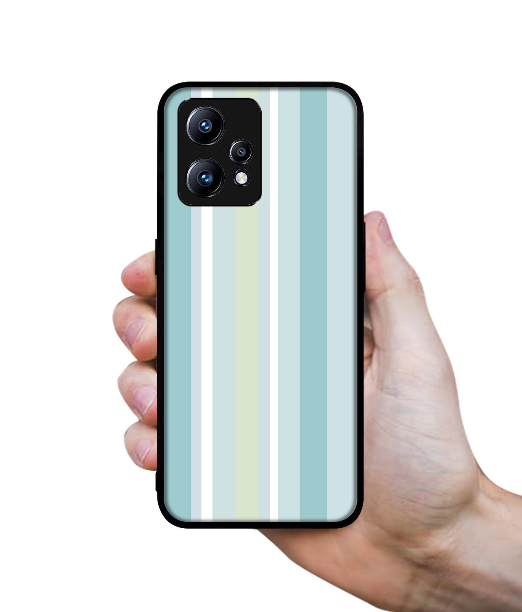 Light Green Stripes Design Designer 2D Printed Back Case Cover for Realme Narzo 50 Pro 5G