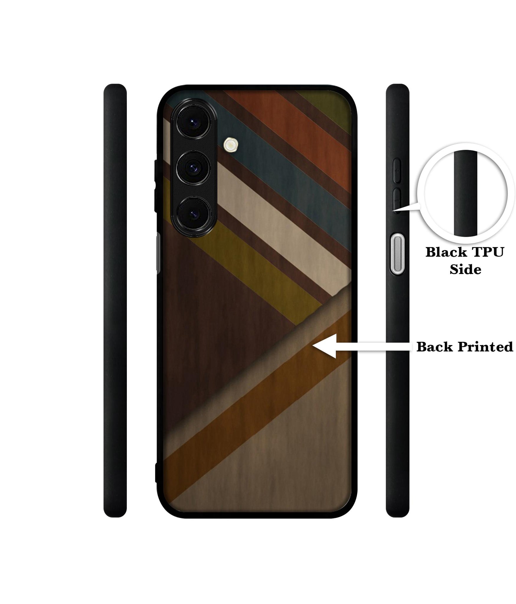 Colorful Wooden Pattern Design Designer 2D Printed Back Case Cover for Samsung Galaxy M35 5G