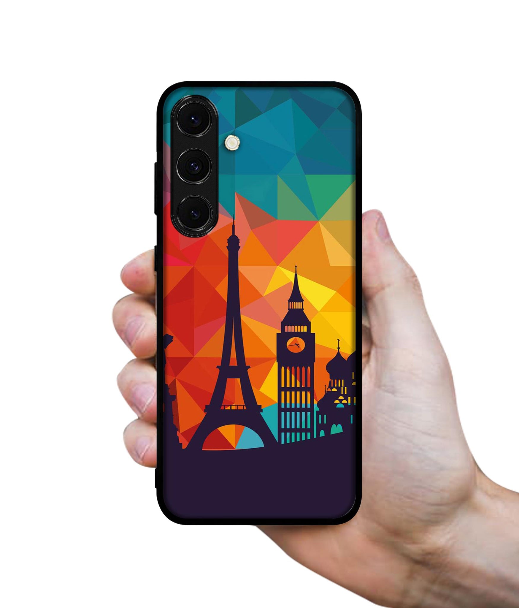 Colored Paris Design Designer 2D Printed Back Case Cover for Samsung Galaxy S24 FE 5G