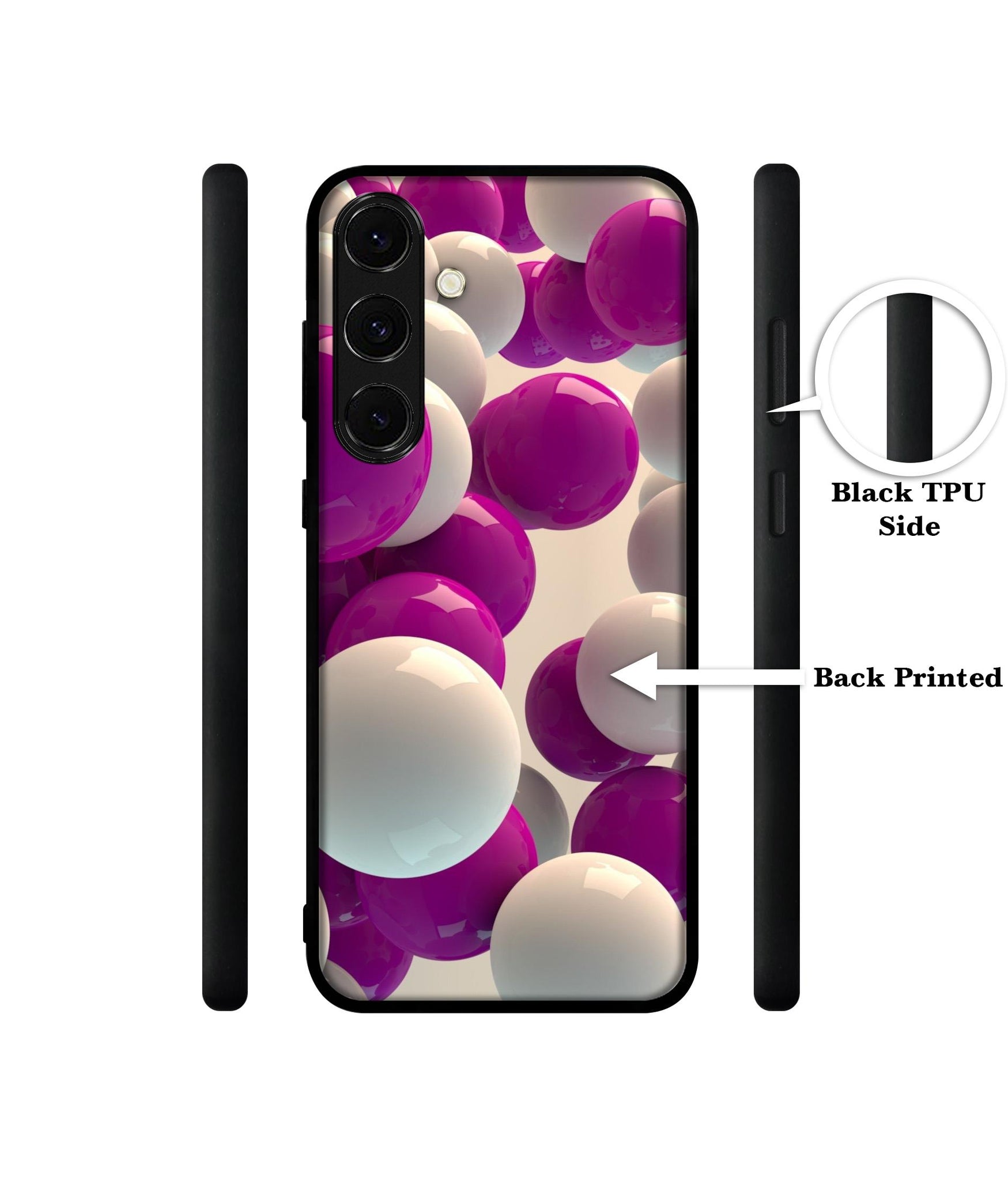3D Balloons Design Designer 2D Printed Back Case Cover for Samsung Galaxy S24 FE 5G