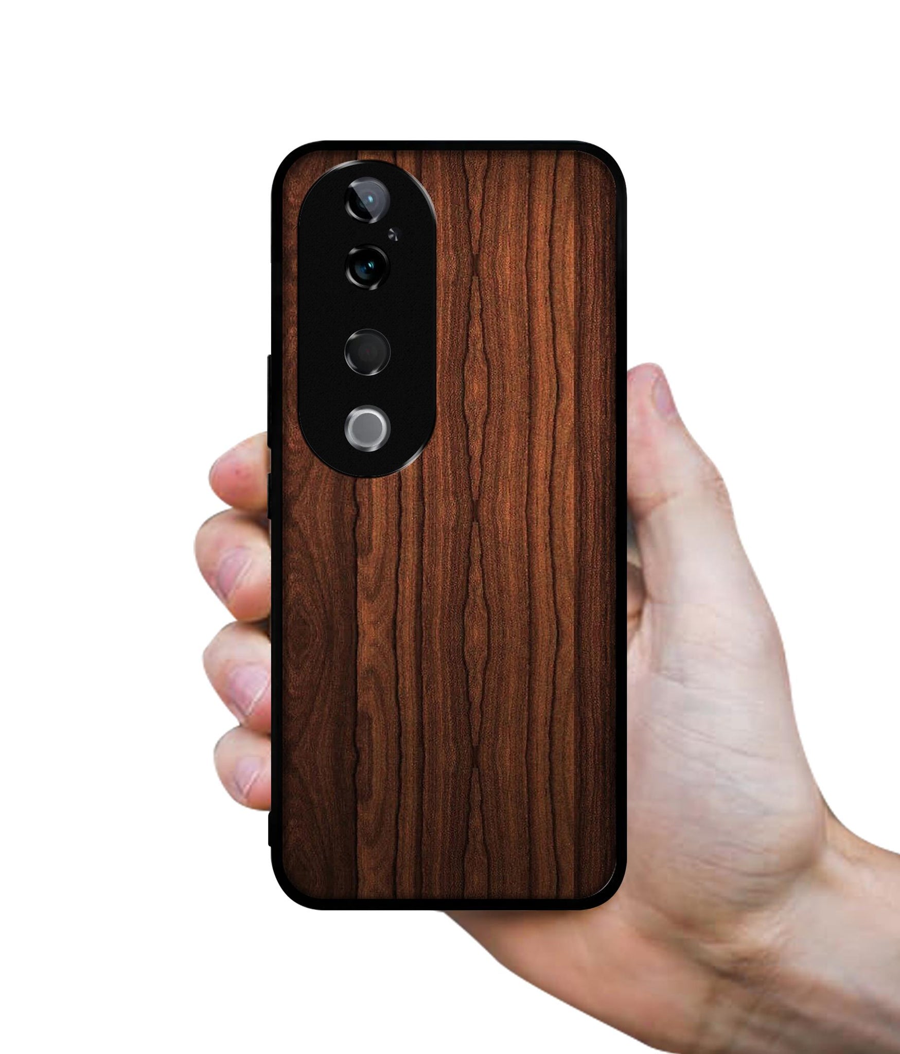 Brown Wooden Texture Design Designer 2D Printed Back Case Cover for Vivo T3 Ultra 5G