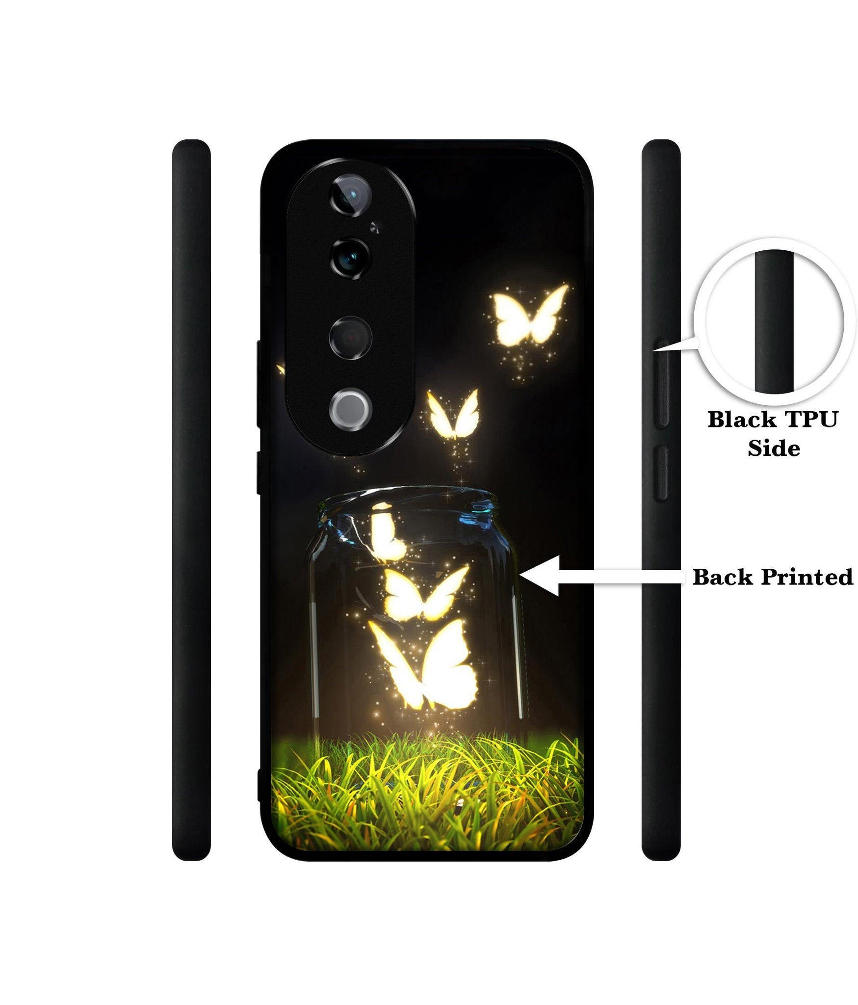 Butterfly Design Designer 2D Printed Back Case Cover for Vivo T3 Ultra 5G