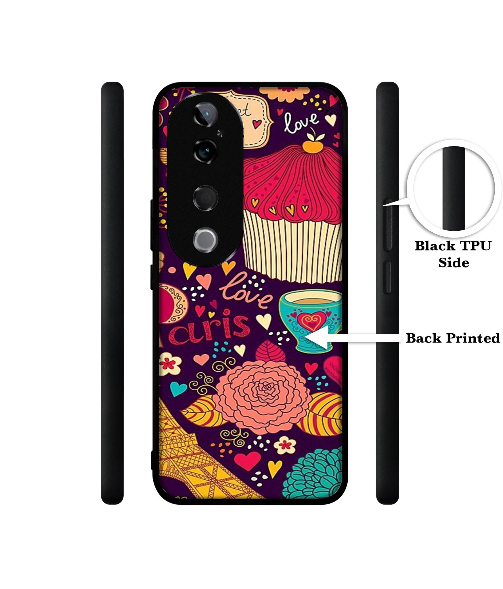 Paris Flower Love Design Designer 2D Printed Back Case Cover for Vivo T3 Ultra 5G