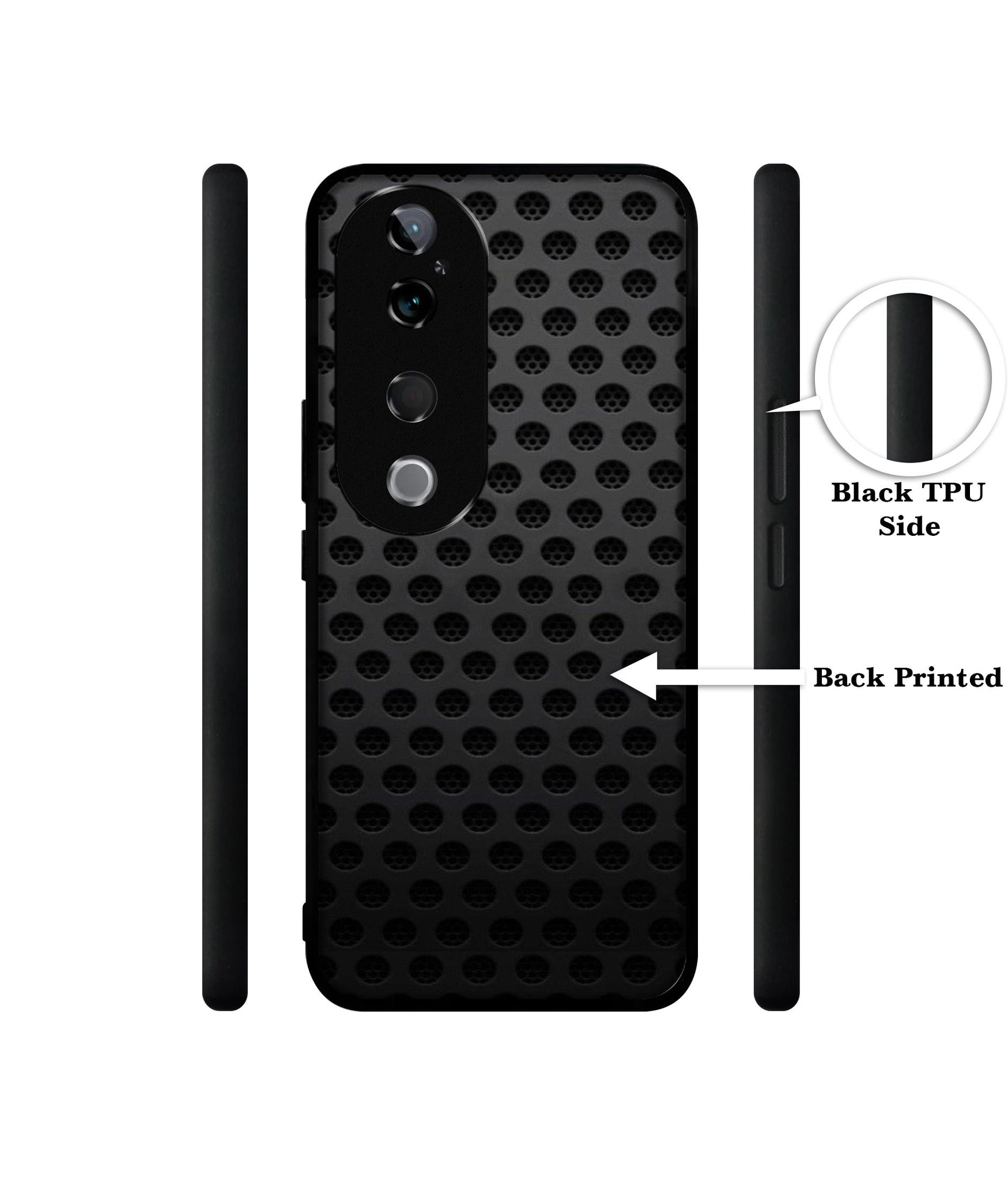 Black Circle Design Designer 2D Printed Back Case Cover for Vivo T3 Ultra 5G