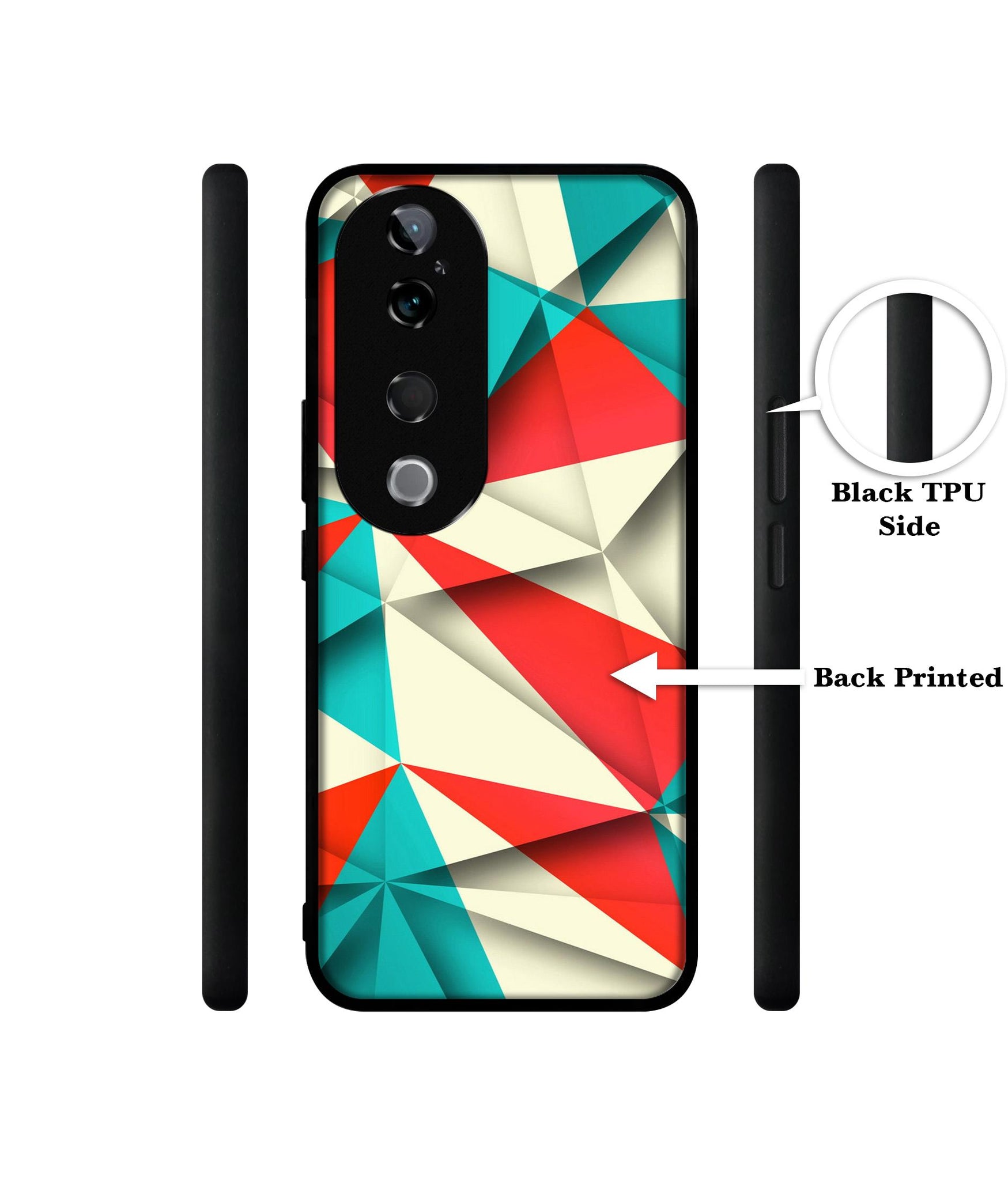 Red Blue White Pattern Design Designer 2D Printed Back Case Cover for Vivo T3 Ultra 5G