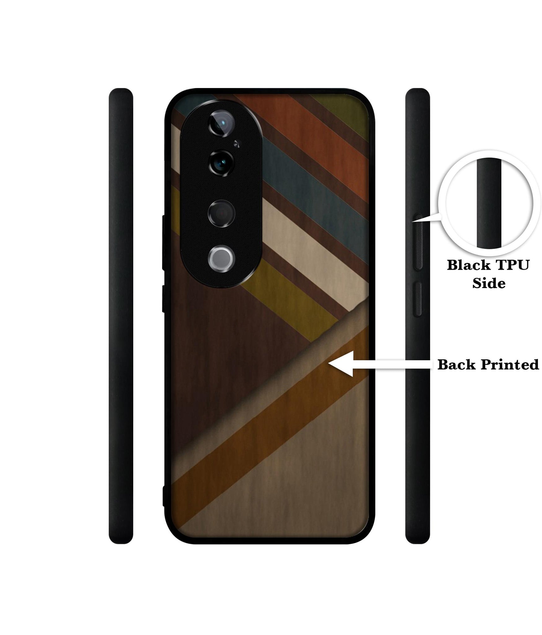 Colorful Wooden Pattern Design Designer 2D Printed Back Case Cover for Vivo T3 Ultra 5G