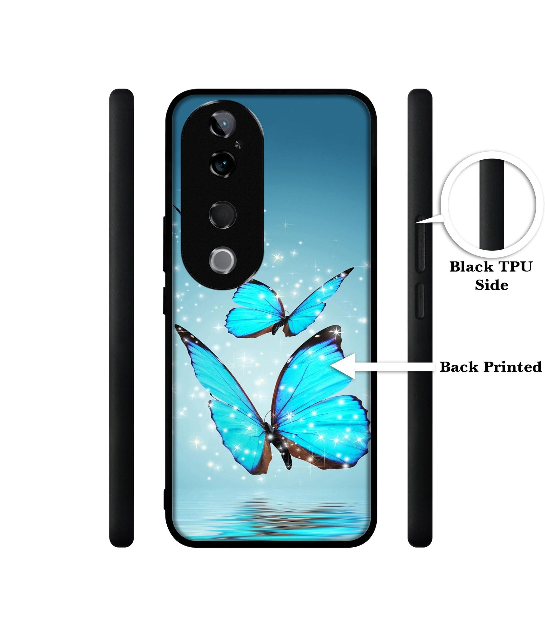 Flying Butterflies Design Designer 2D Printed Back Case Cover for Vivo T3 Ultra 5G