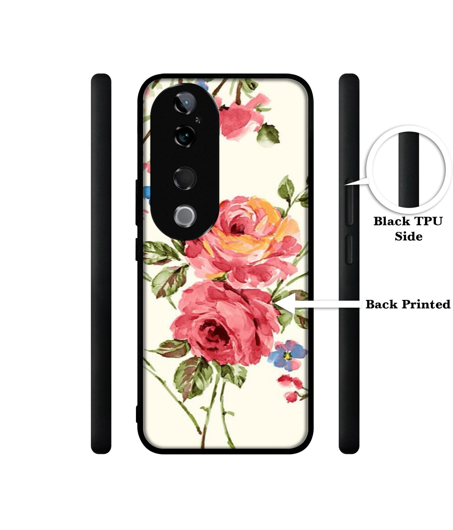 Vintage Painting Flower Design Designer 2D Printed Back Case Cover for Vivo T3 Ultra 5G