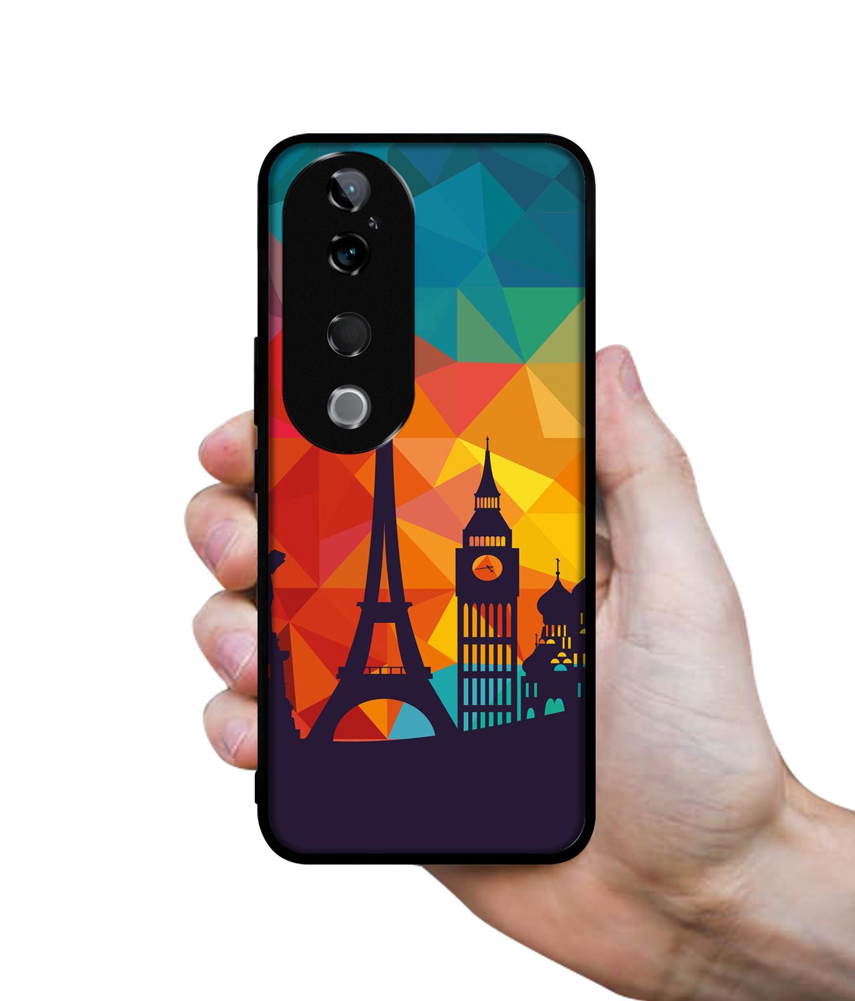 Colored Paris Design Designer 2D Printed Back Case Cover for Vivo T3 Ultra 5G