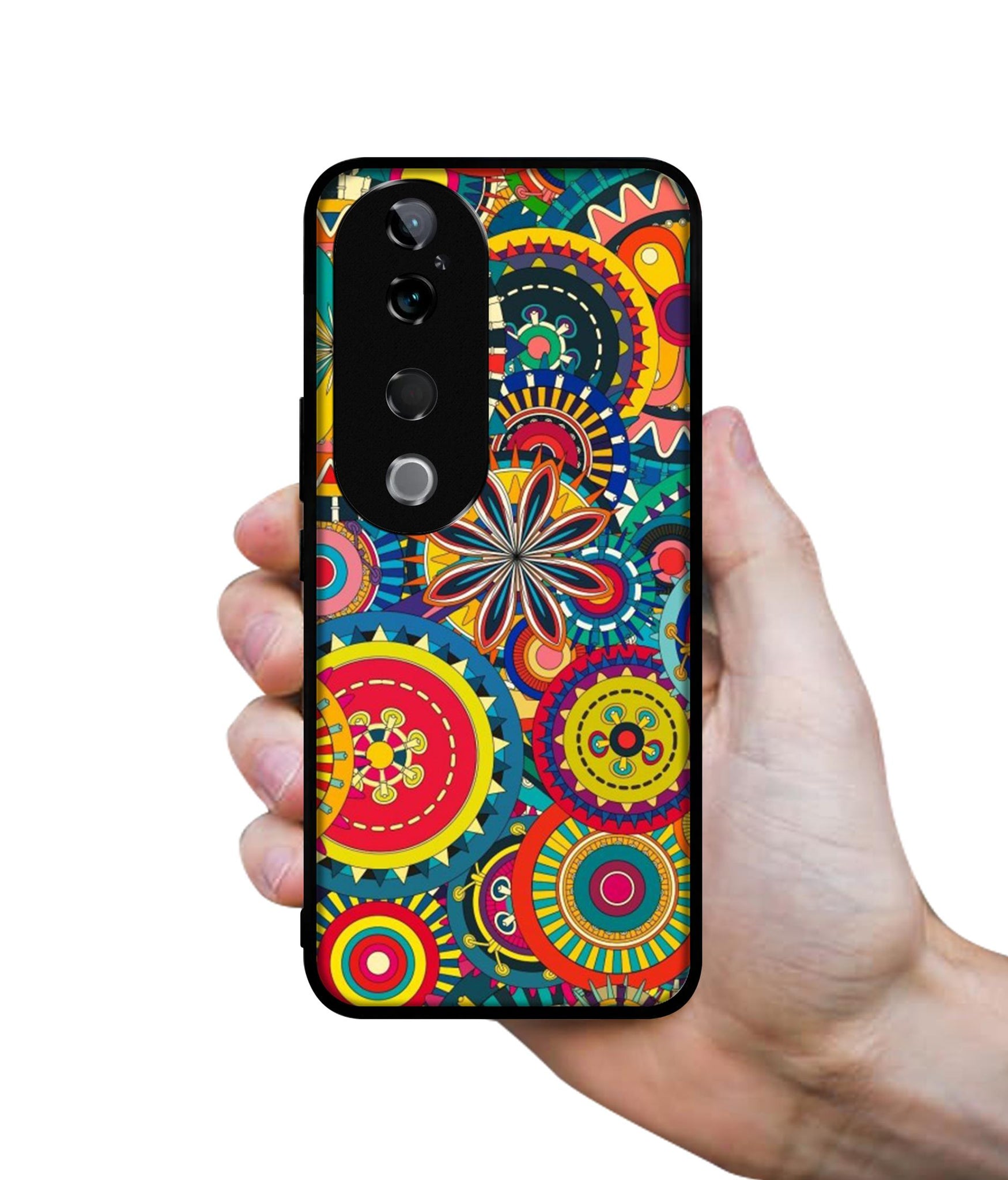 Ring Pattern Print Design Designer 2D Printed Back Case Cover for Vivo T3 Ultra 5G