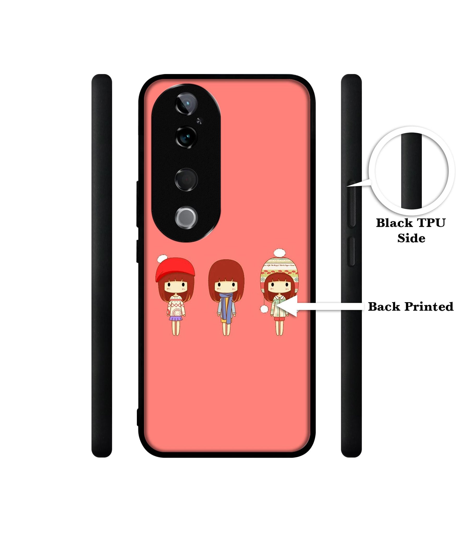 Cute Girls Design Designer 2D Printed Back Case Cover for Vivo T3 Ultra 5G