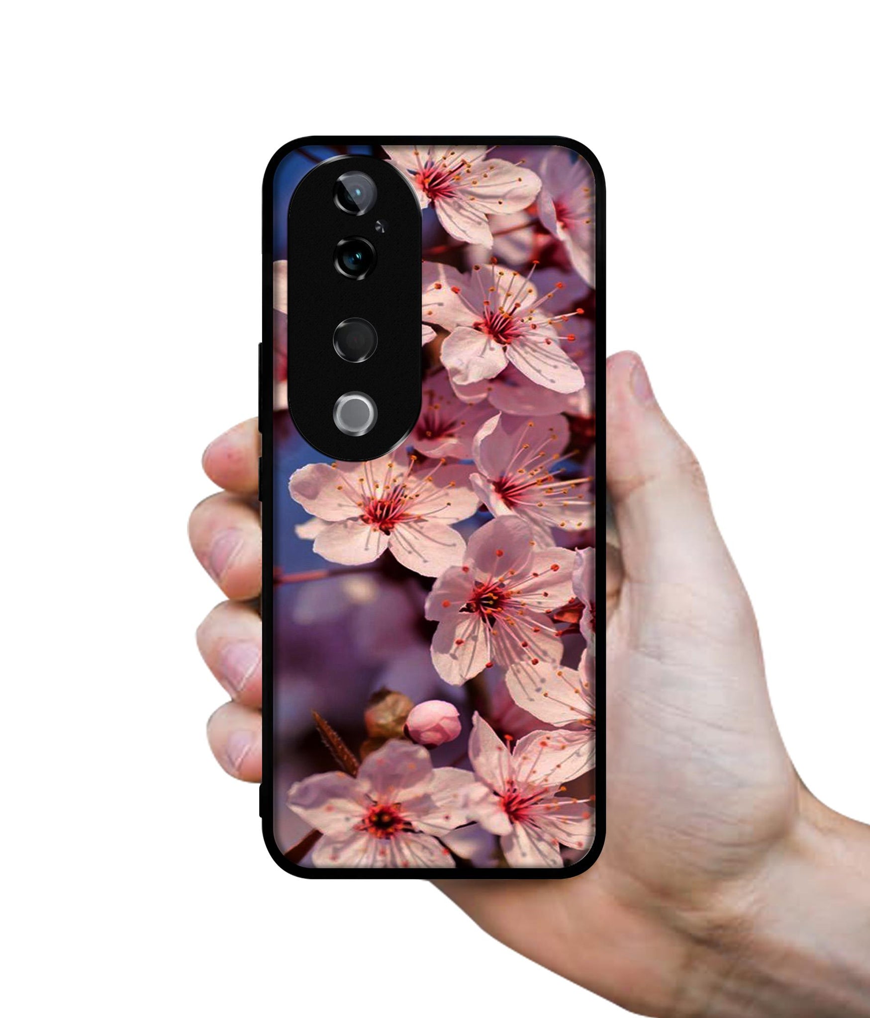 Pink Flowers Pattern Design Designer 2D Printed Back Case Cover for Vivo T3 Ultra 5G