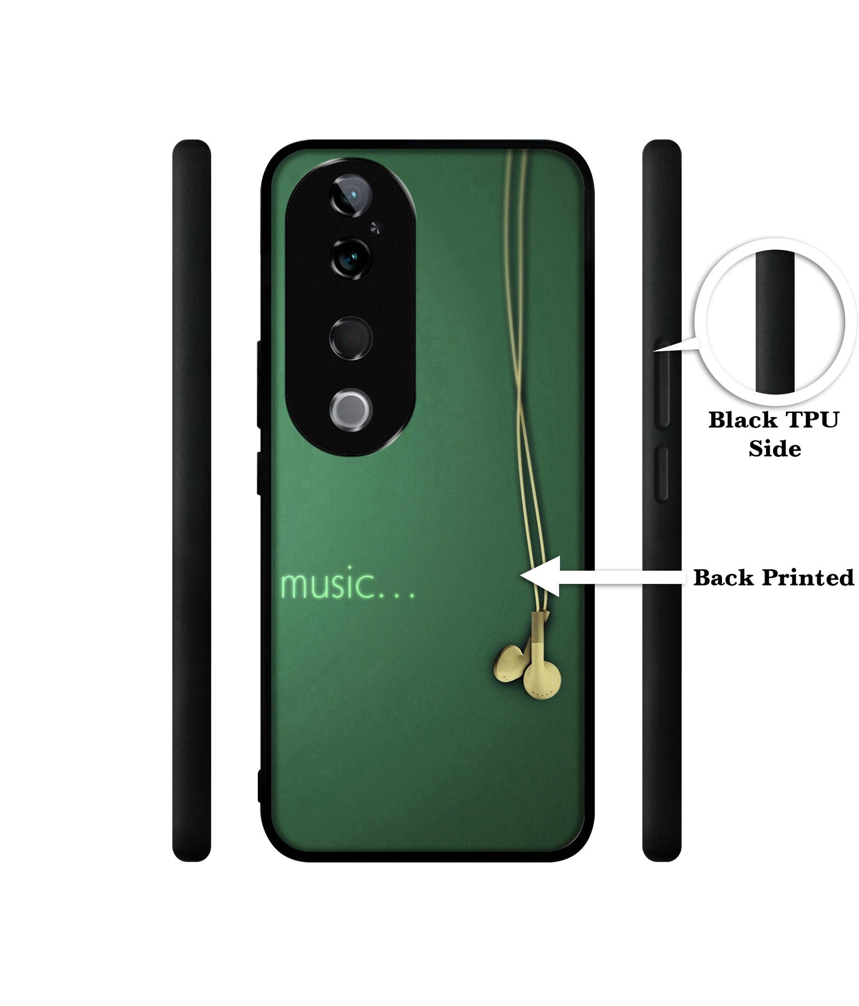 Headphone Music Design Designer 2D Printed Back Case Cover for Vivo T3 Ultra 5G