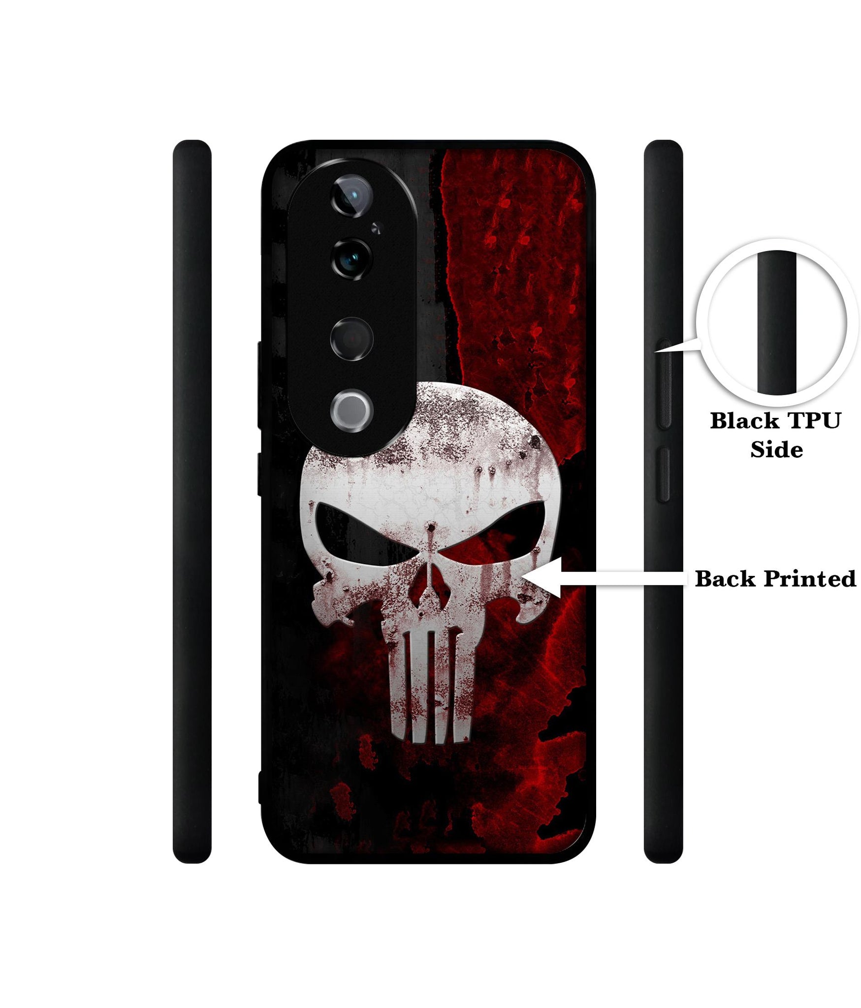 Punisher Skull Design Designer 2D Printed Back Case Cover for Vivo T3 Ultra 5G