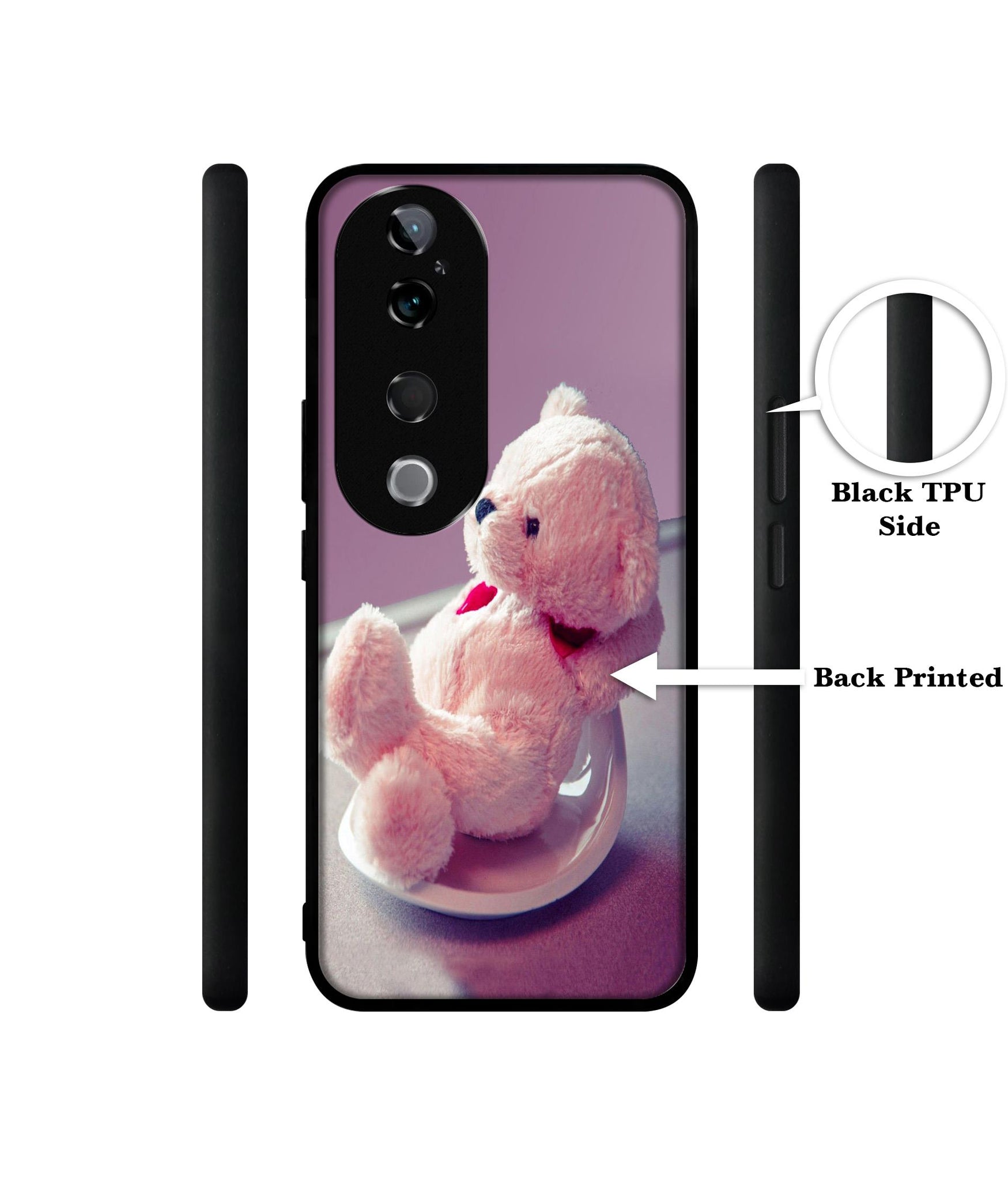 Cute Teddy Bear Design Designer 2D Printed Back Case Cover for Vivo T3 Ultra 5G
