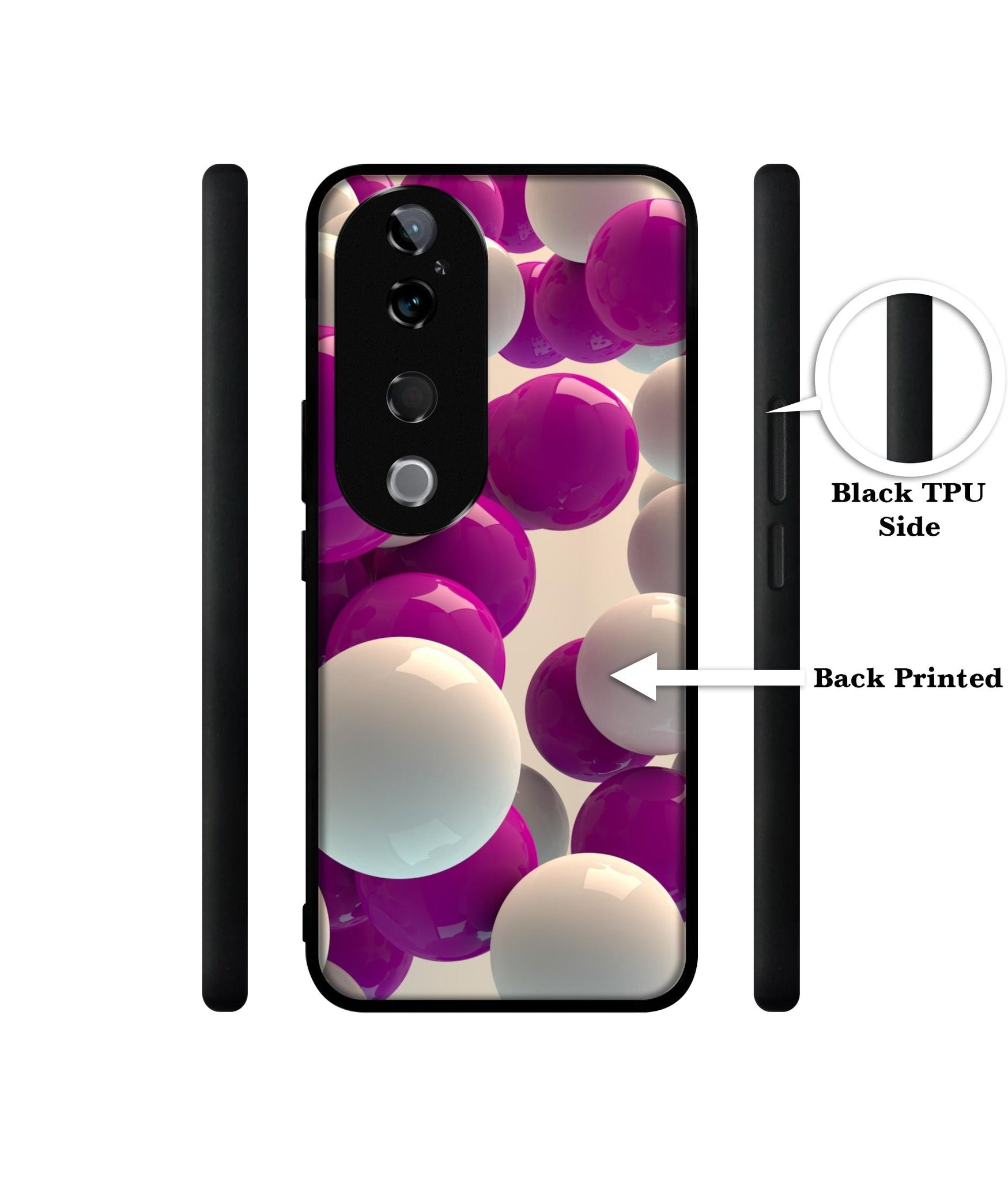 3D Balloons Design Designer 2D Printed Back Case Cover for Vivo T3 Ultra 5G