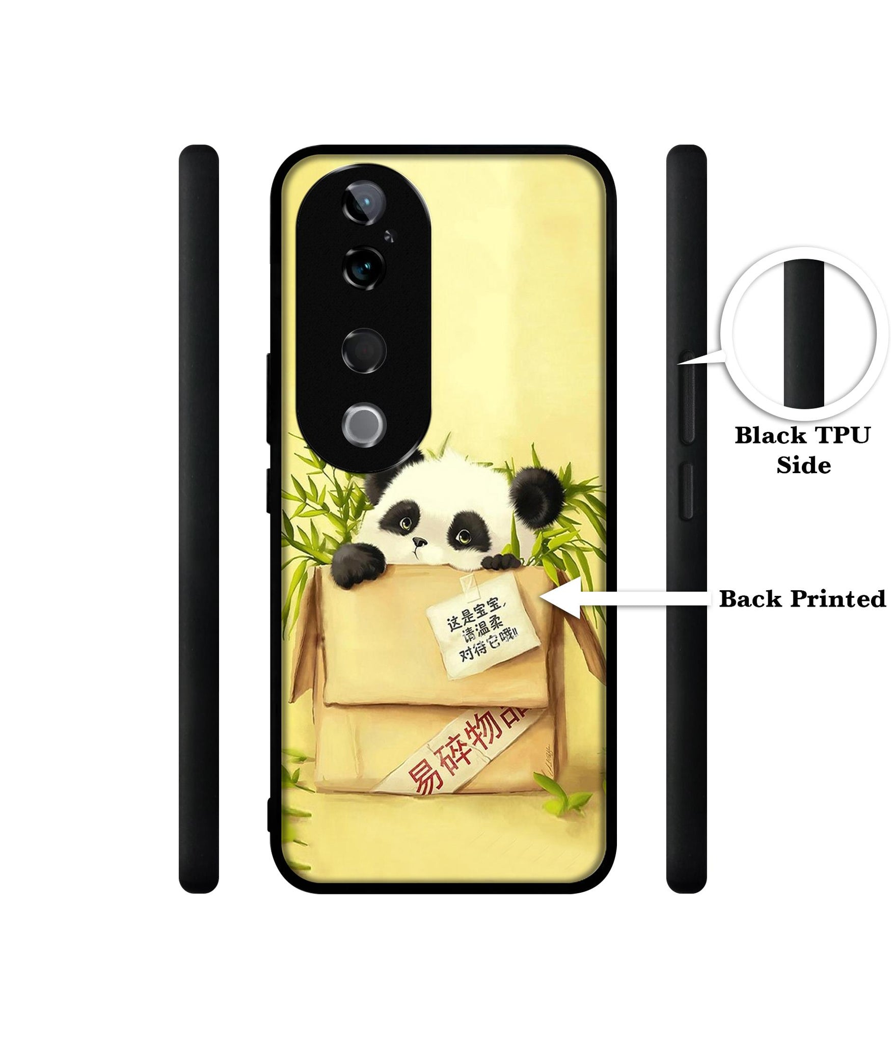 Panda In Box Design Designer 2D Printed Back Case Cover for Vivo T3 Ultra 5G