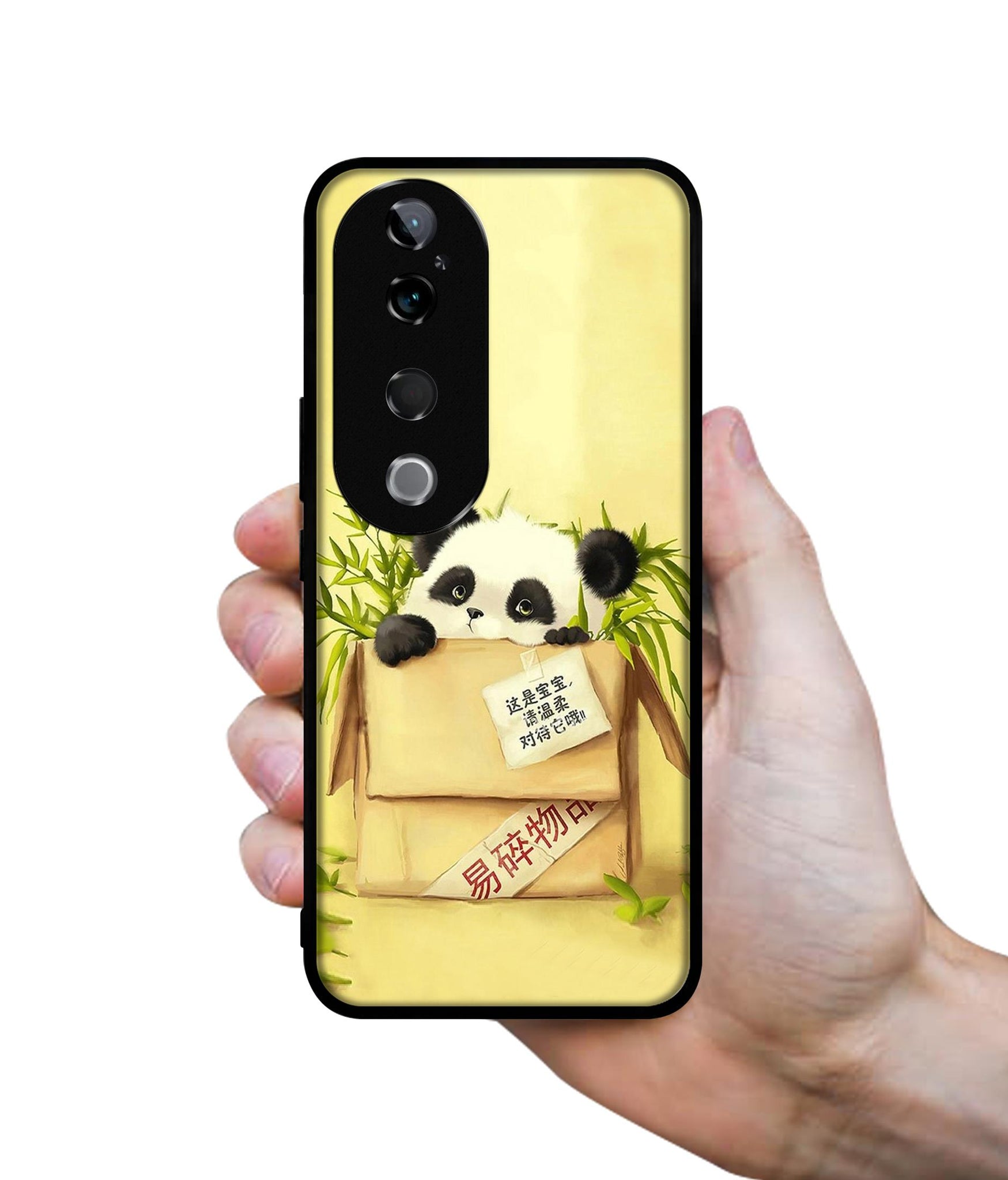 Panda In Box Design Designer 2D Printed Back Case Cover for Vivo T3 Ultra 5G