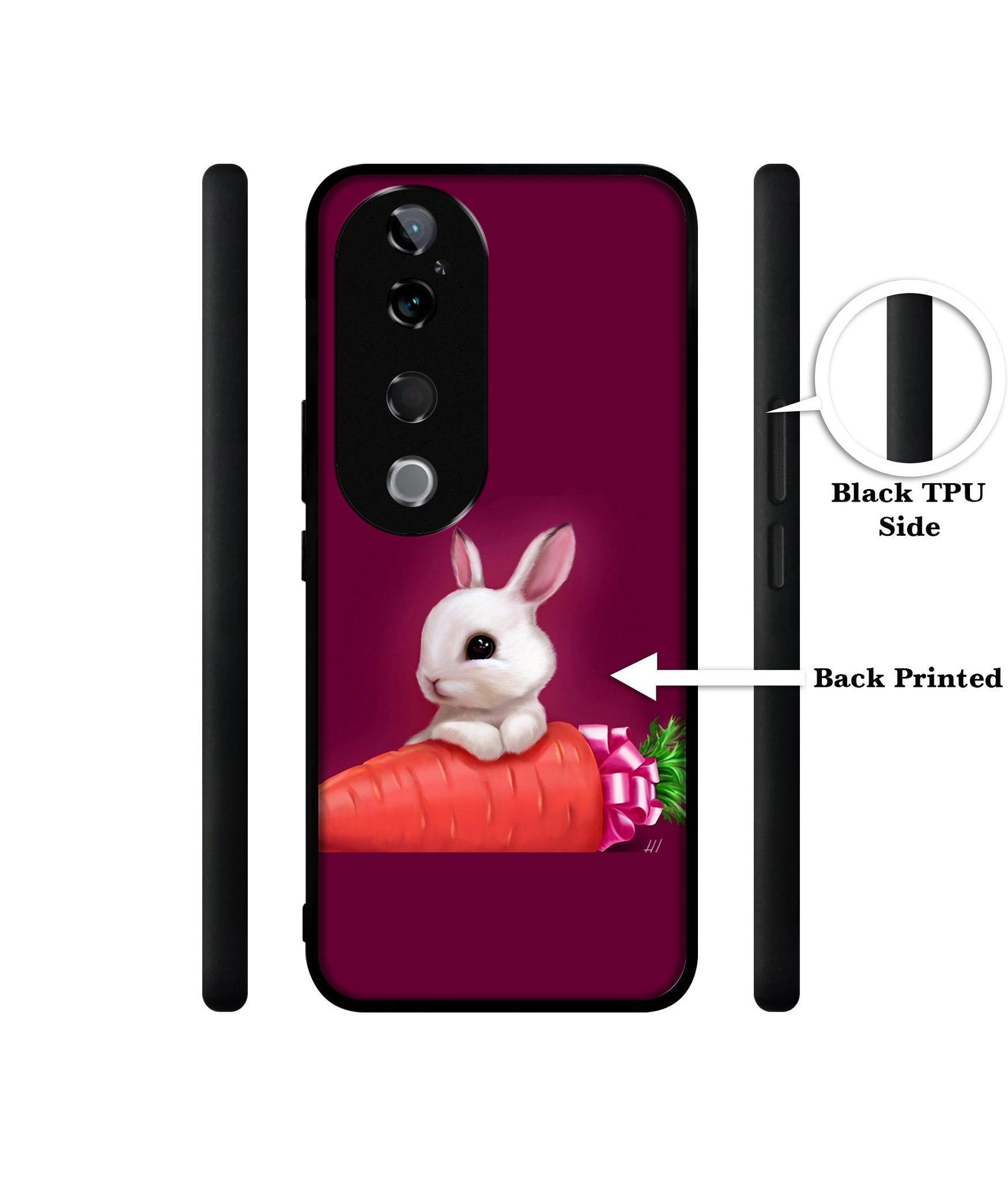 Bunny With Carrot Design Designer 2D Printed Back Case Cover for Vivo T3 Ultra 5G