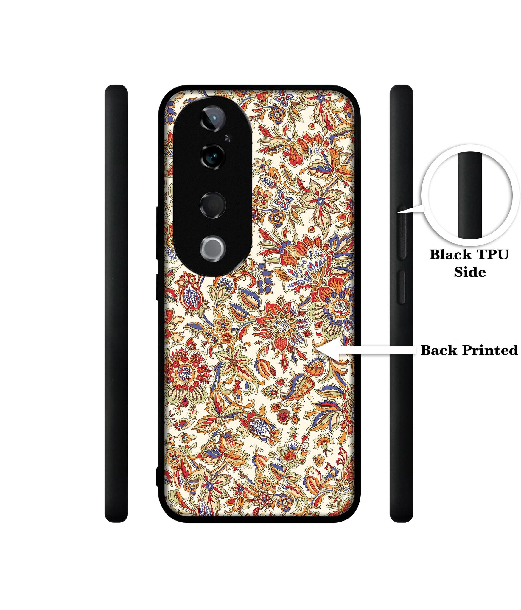 Floral Design Designer 2D Printed Back Case Cover for Vivo T3 Ultra 5G